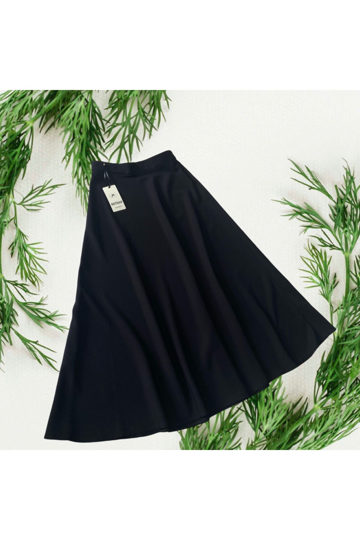 REYHAN-Plus Size Long Mevlana Skirt 1