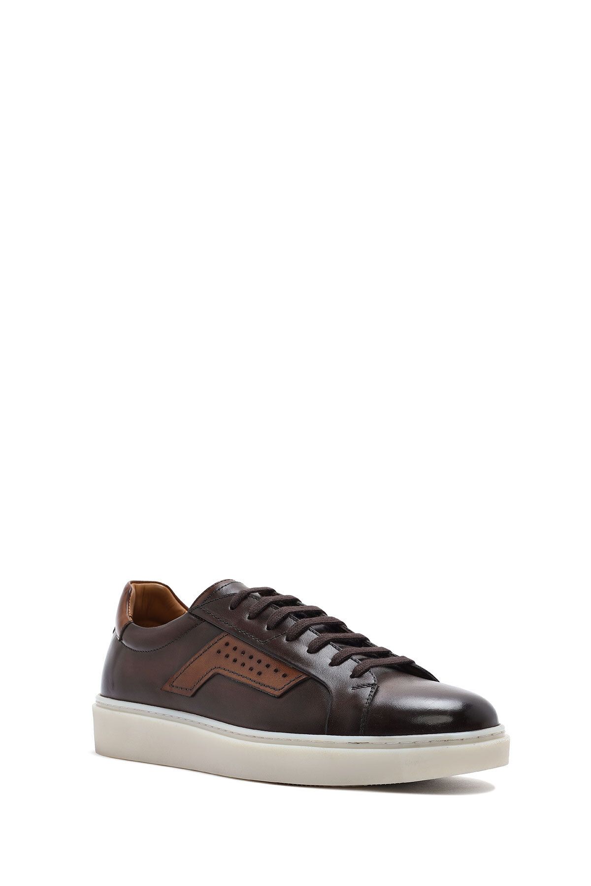 Derimod-Men's Brown Lace-Up Leather Sneaker 25Sfd 740418 6