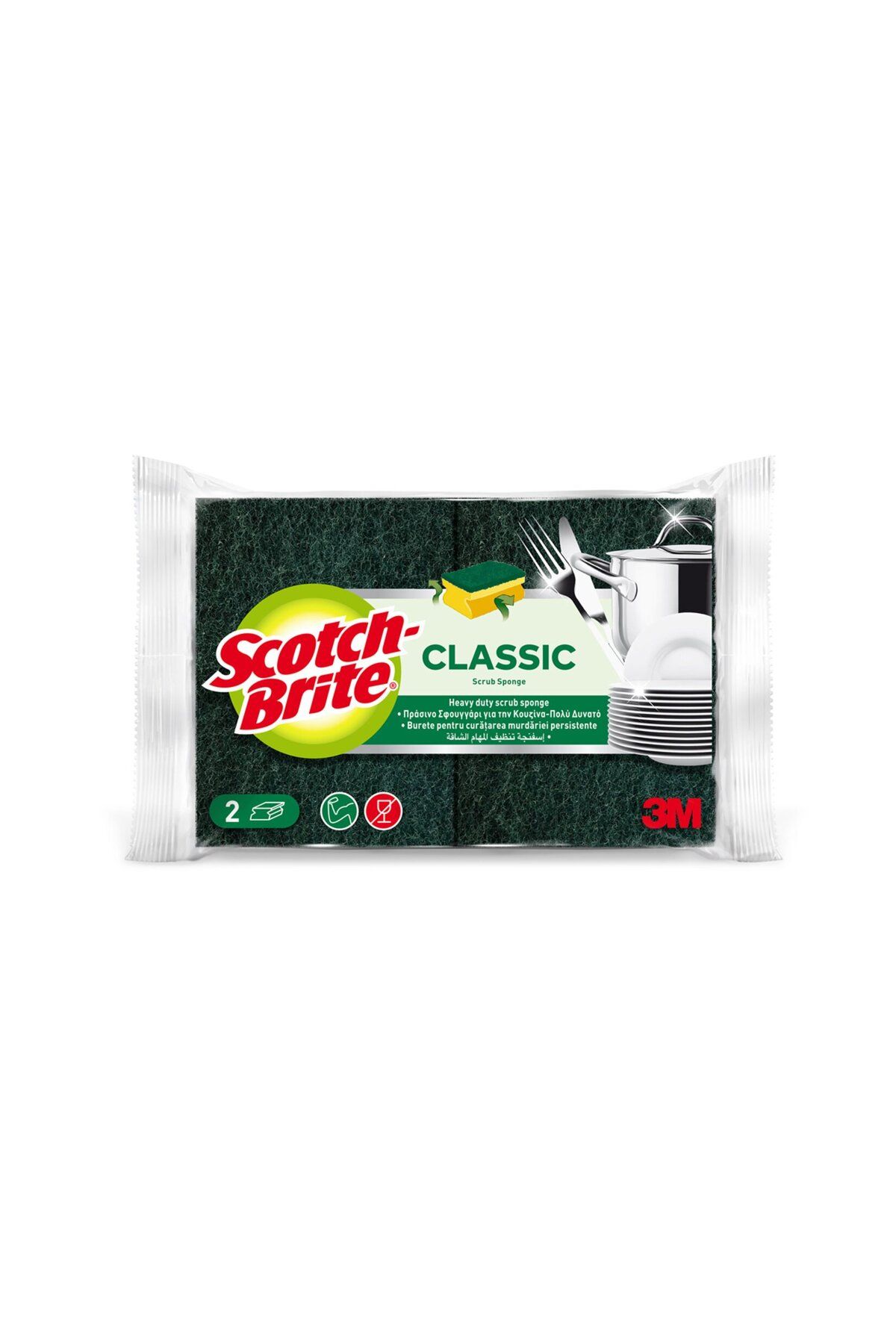Scotch Brite Tırnak Koruyuculu Klasik Sünger 2'li