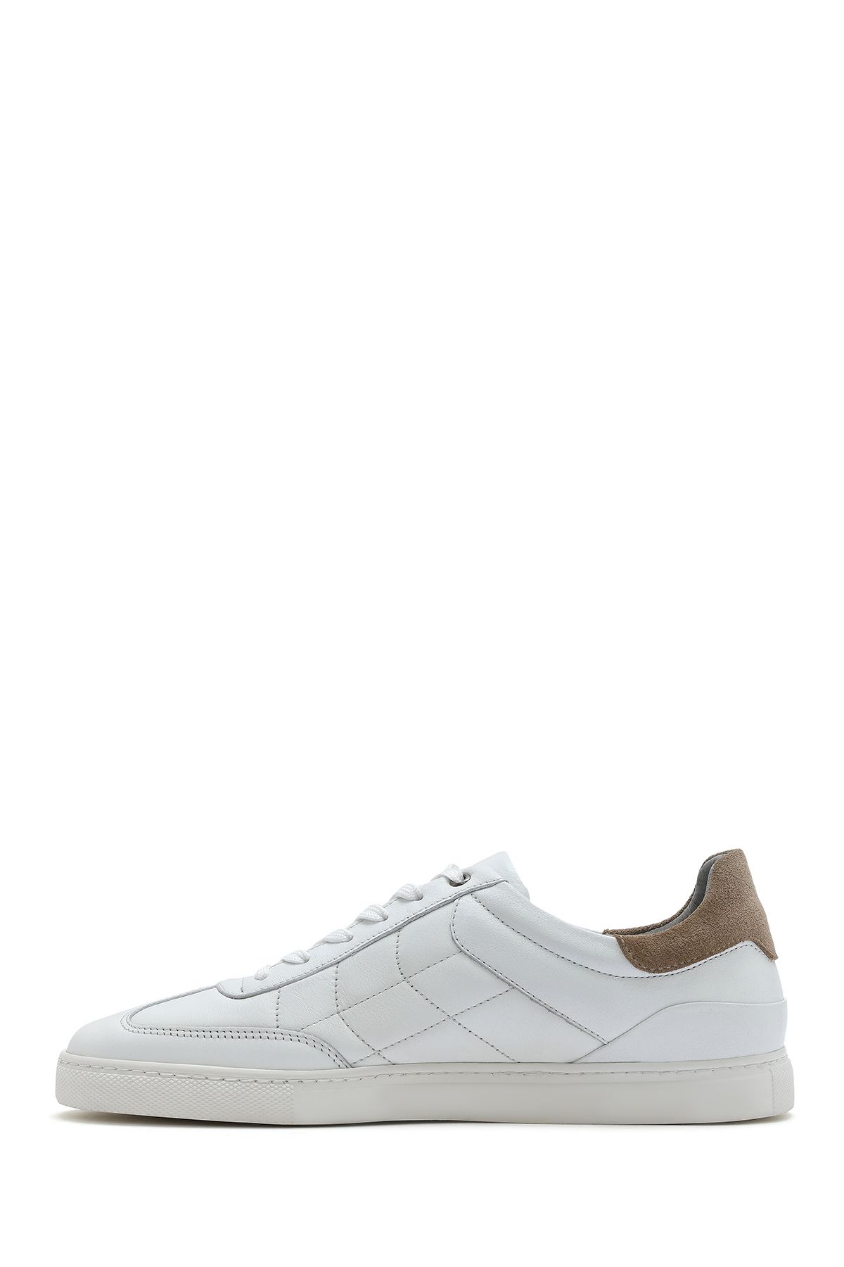 Derimod-Men's White Lace-Up Leather Sneaker 25Sfd 674818 2