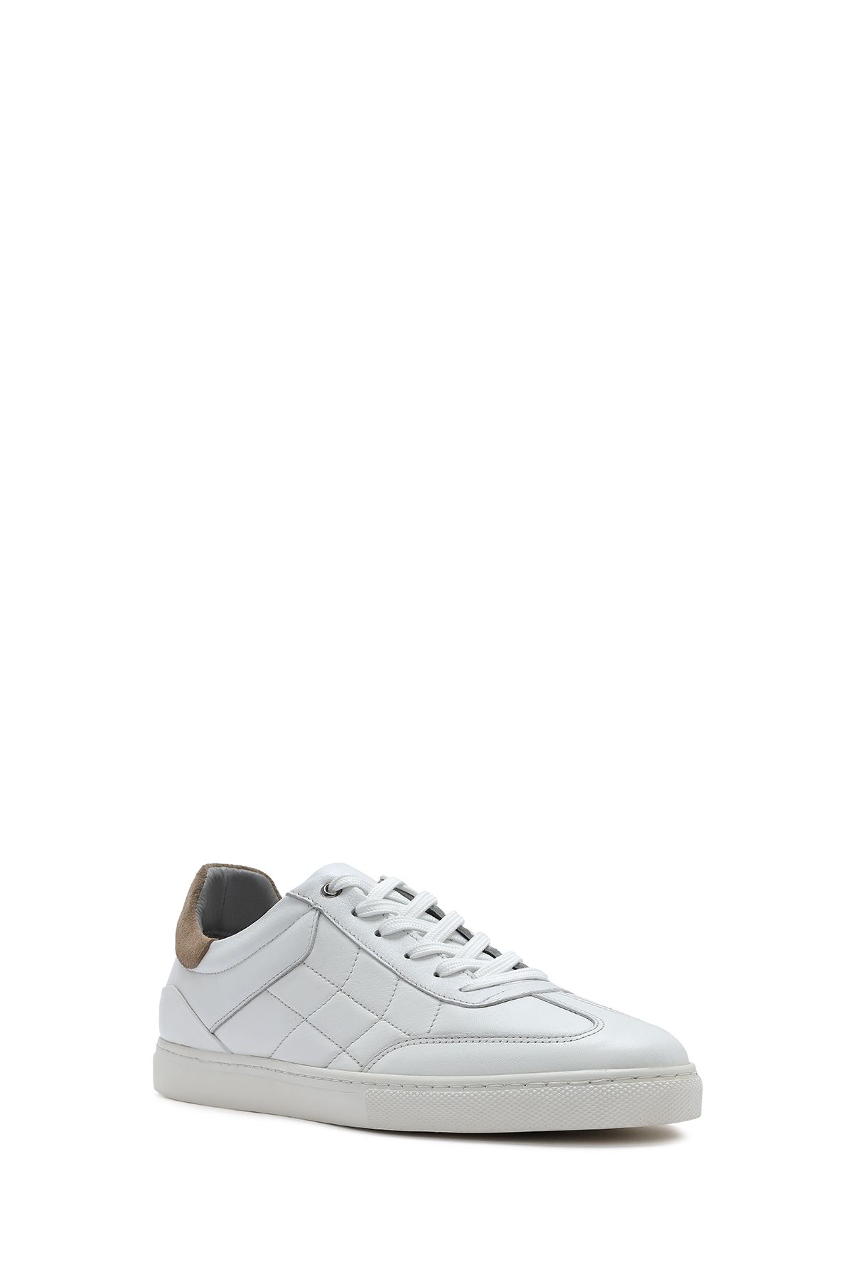 Derimod-Men's White Lace-Up Leather Sneaker 25Sfd 674818 6