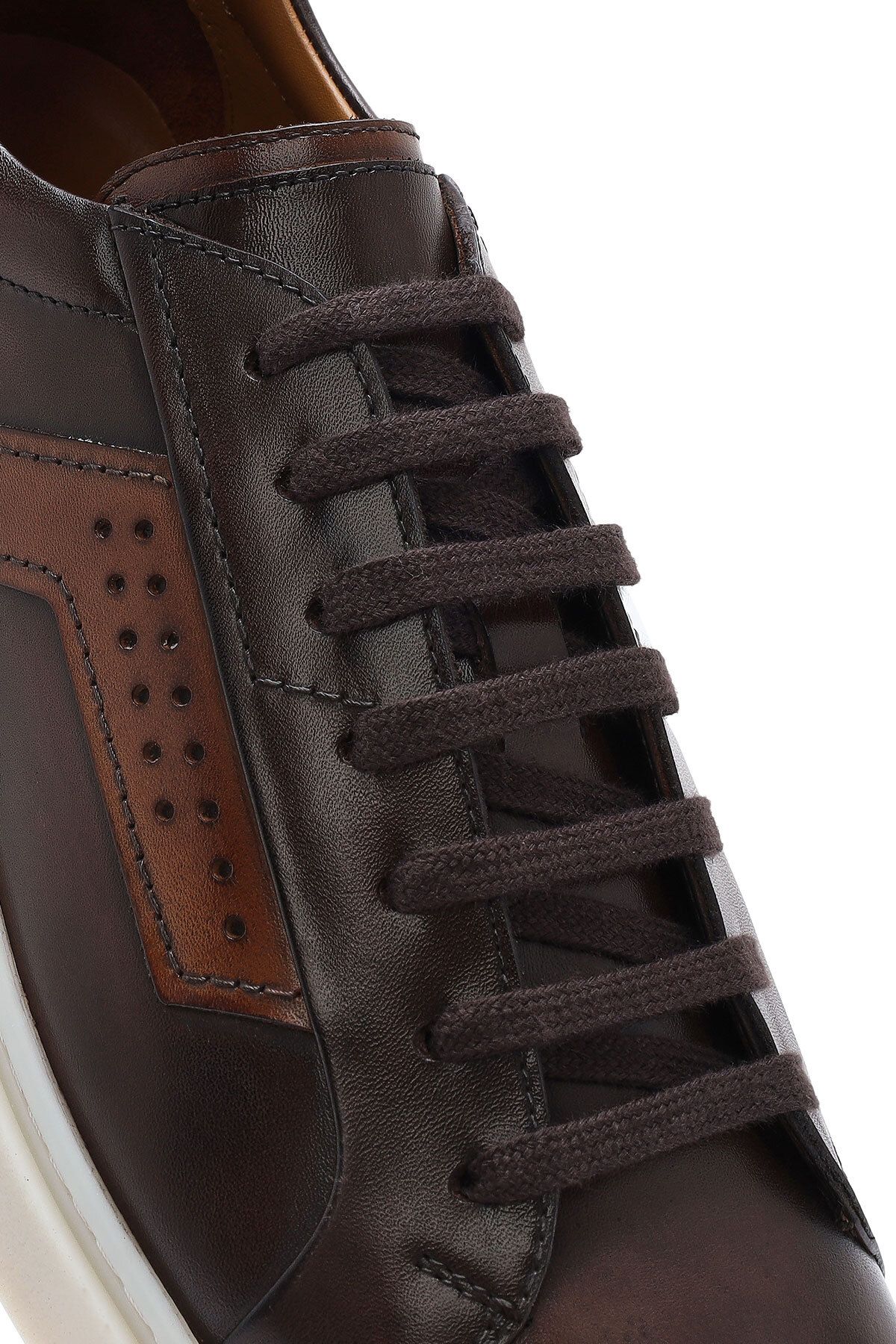 Derimod-Men's Brown Lace-Up Leather Sneaker 25Sfd 740418 8