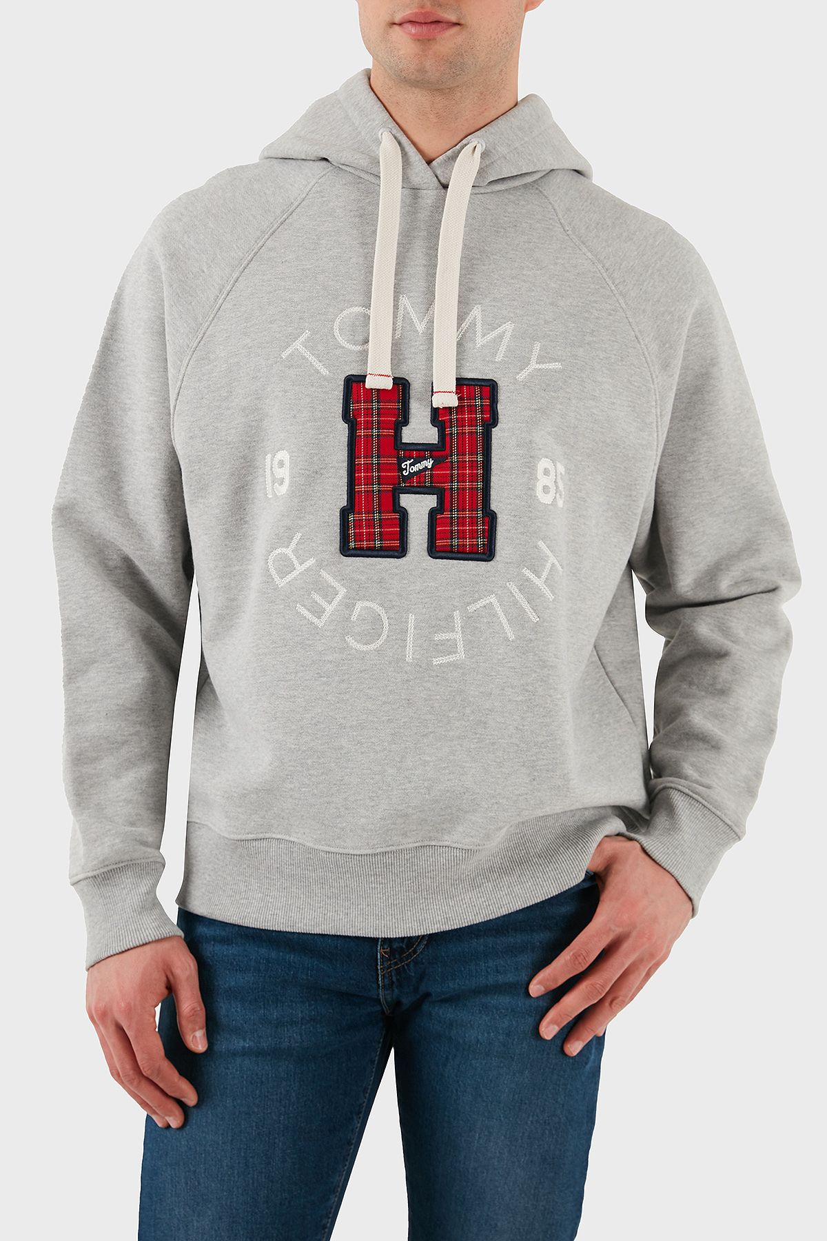 100% پنبه یقه دار با فیت منظم آرم عرق مردانه SWEAT DM0DM21259 P01 Tommy Jeans