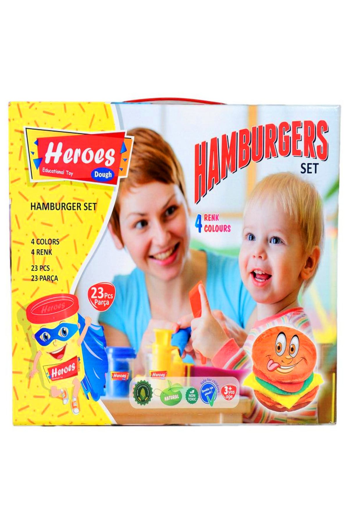a v d a-Hamburger Play Dough Set - Large Size 3