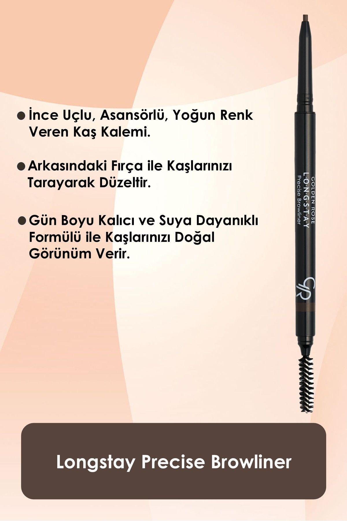 Langstay Precise Browliner No: 102 Deep Brown - Lift Eebrow Pencil - 8691190595029 Golden Rose