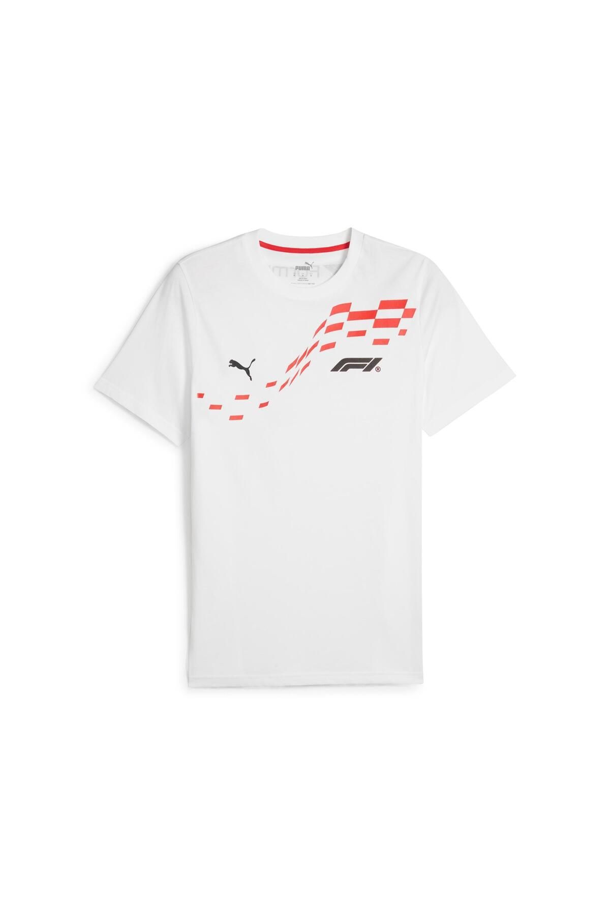 Puma-تي شيرت F1 برسومات PUMA باللون الأبيض 4