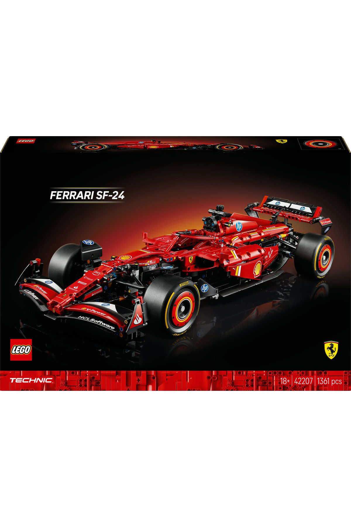 LEGO-®   سيارة تكنيك فيراري SF-24 F1 42207 - مجموعة بناء نموذج لعبة 18+ (1361 قطعة) 3