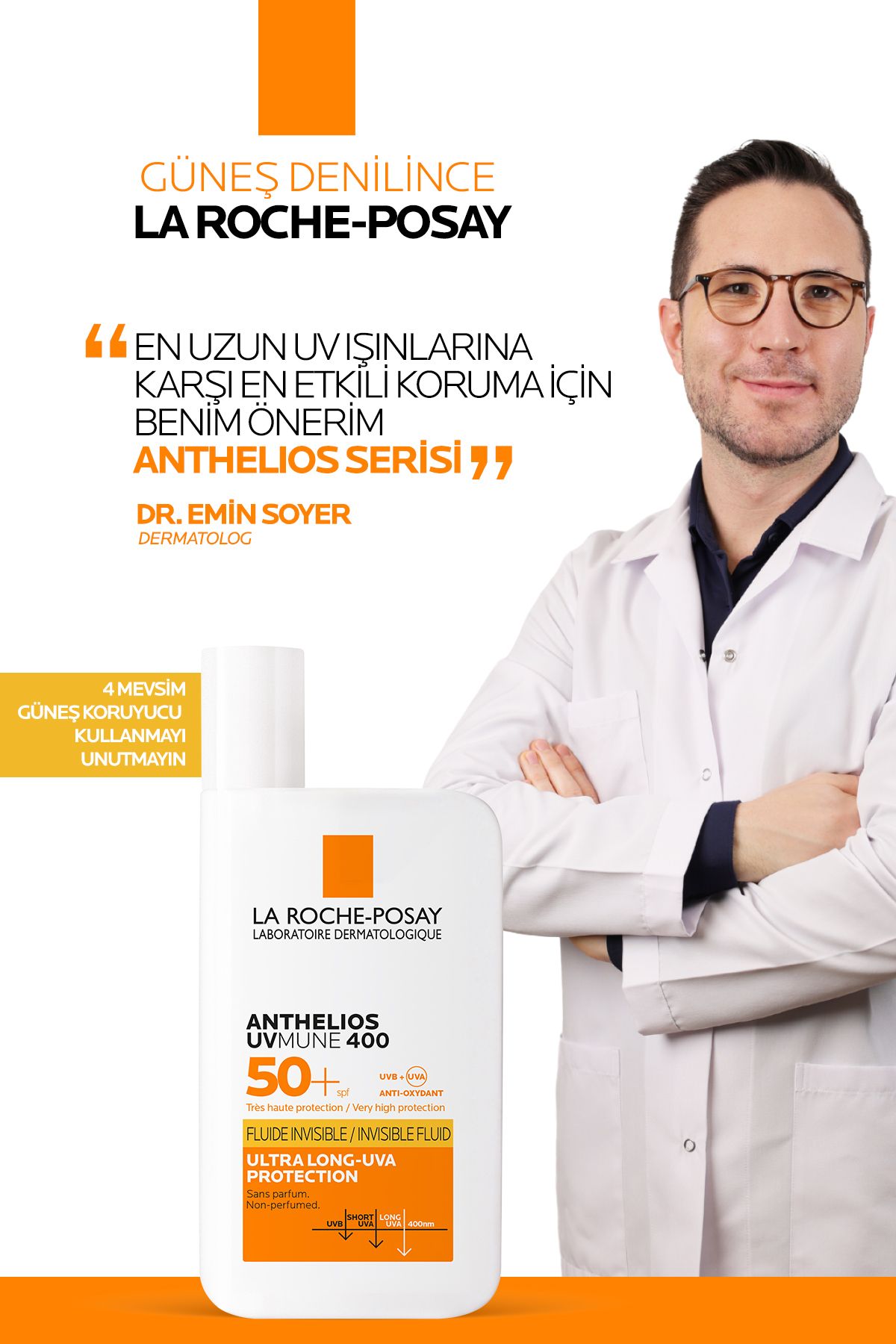La Roche Posay-Anthelios Uvmune 400 - واقي شمسي سائل غير مرئي بعامل حماية من الشمس 50+، 50 مل - جميع أنواع البشرة 2