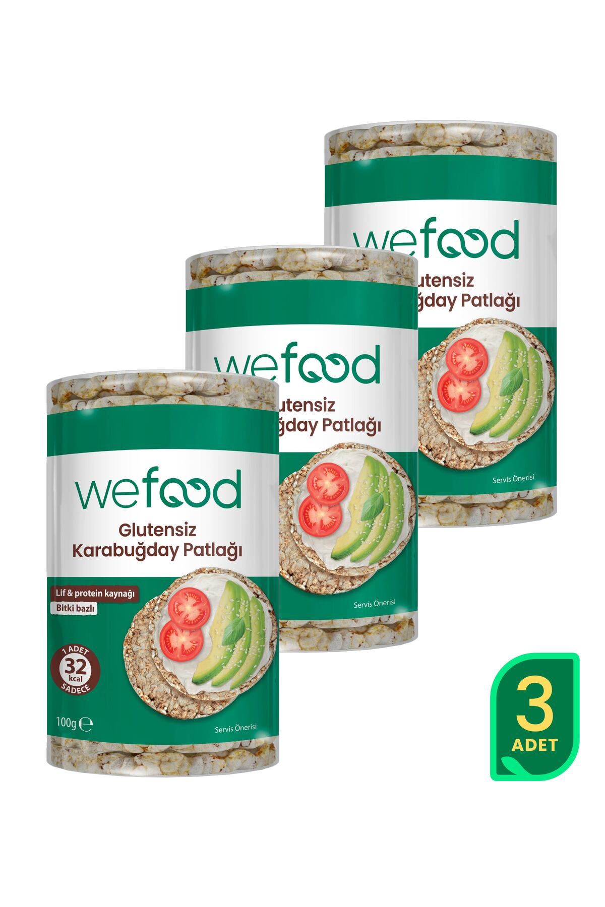 Wefood Karabuğday Patlağı 100 gr 3'lü
