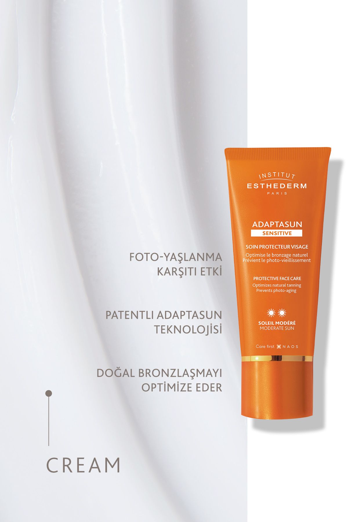 کرم ضد آفتاب آداپتاسون برنزینگ SPF 30 برای پوست های حساس 50 میلی لیتر INSTITUT ESTHEDERM