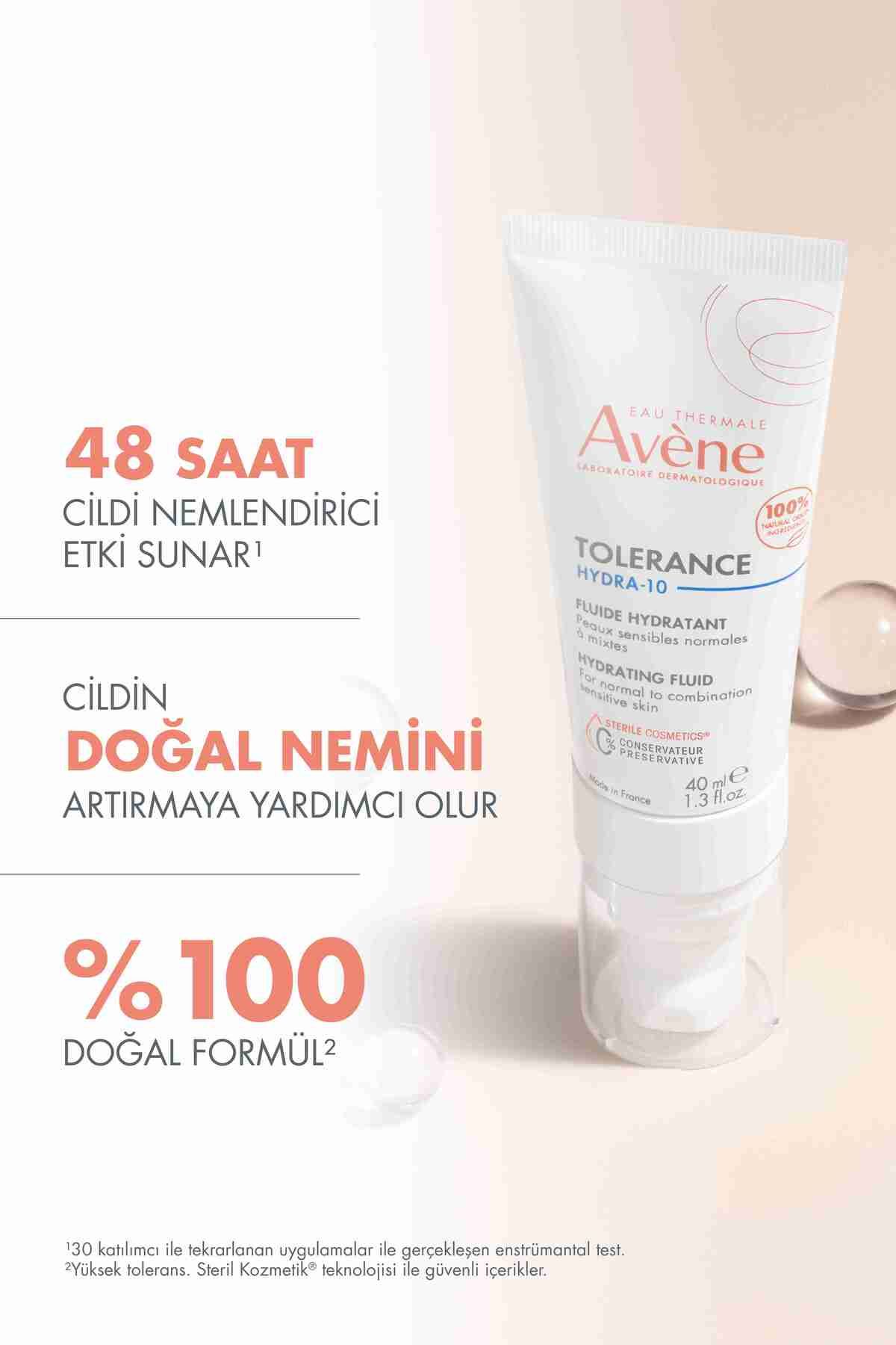 کرم مرطوب کننده Tolerance Hydra-10 برای پوست های حساس کم آب معمولی و مختلط 40 میلی لیتر Avene