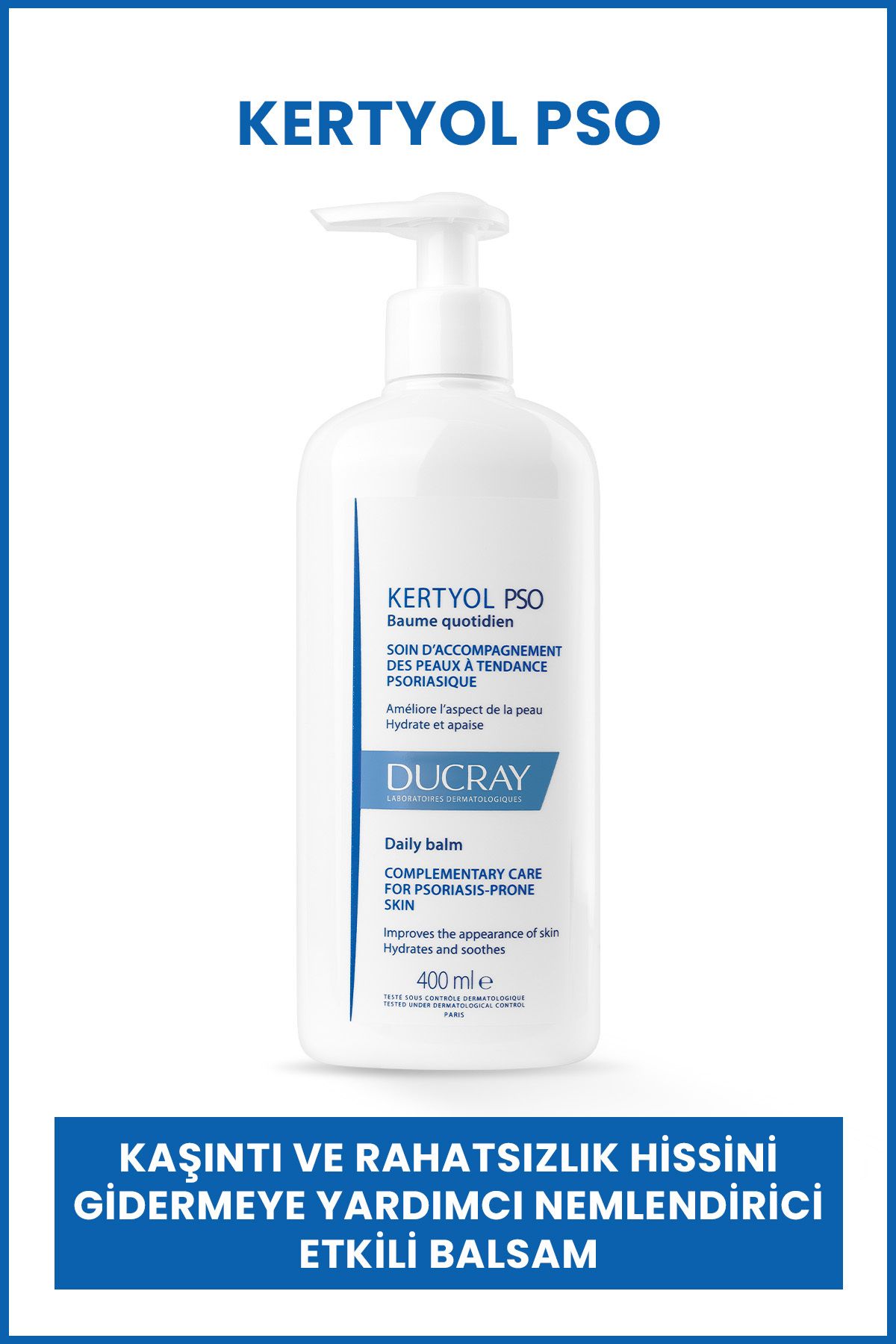کرم مرطوب کننده روزانه Kertyol Pso 400 میلی لیتر Ducray