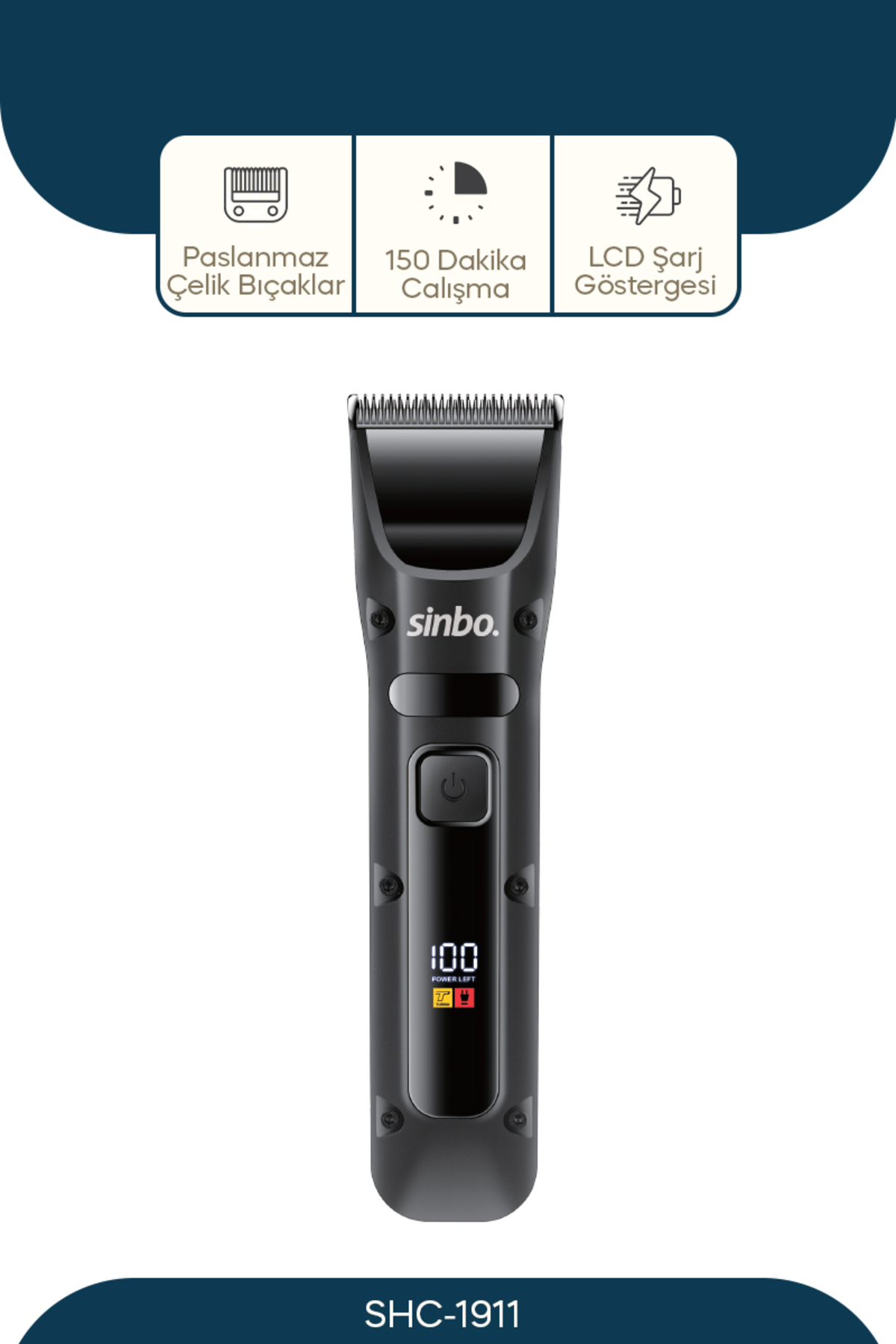Sinbo Profesyonel T Bıçaklı Tip Saç Sakal Ense Kesme Traş Makinası SHC-1911