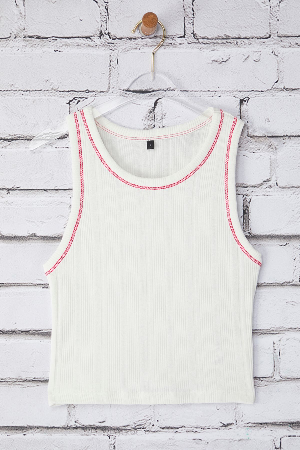 Trendyol Collection-Textured Ecru Crop Undershirt - Body-Sitting Knitted, Twoss25Al00041 1
