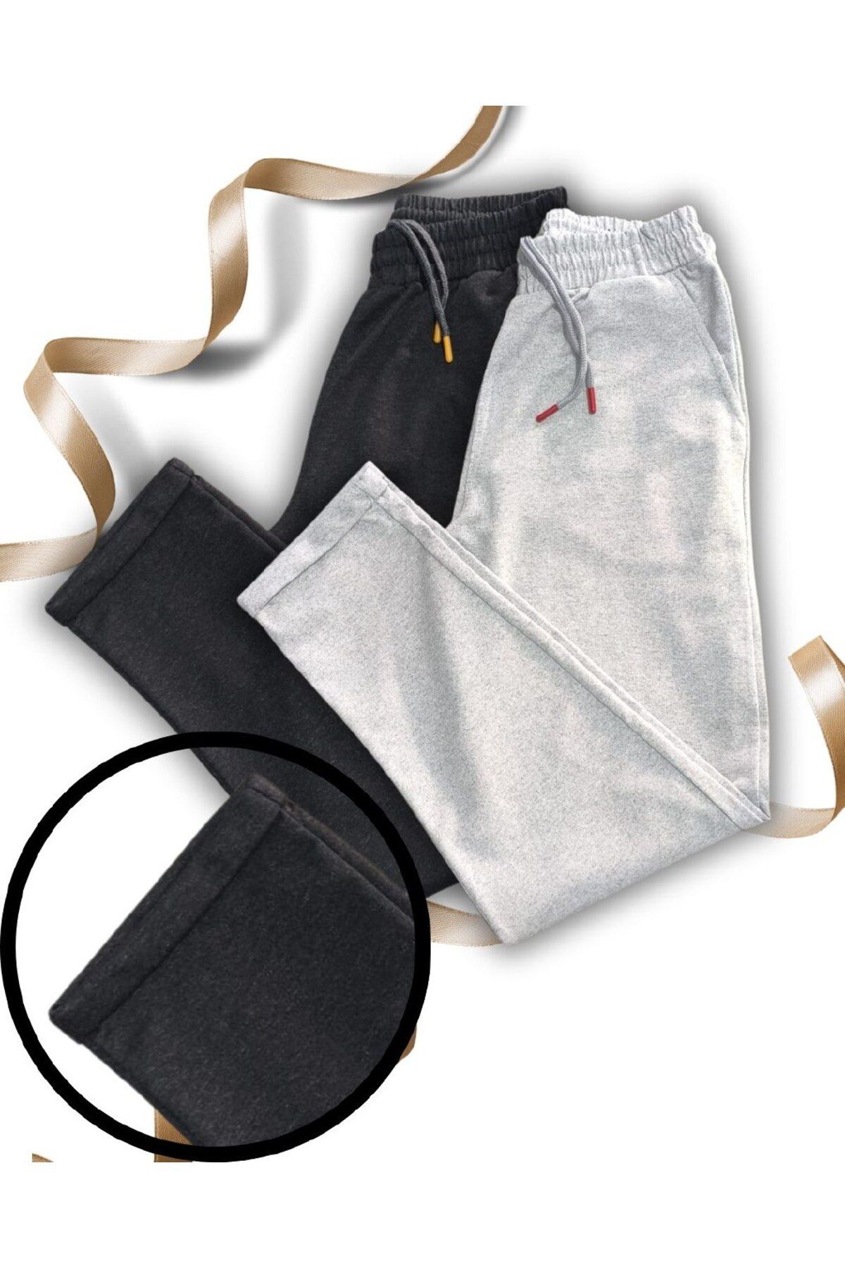 atlanticsport-Double Leg 2-Piece Combination Side Pockets Comfortable Fit Seasonal Sweatpants 2