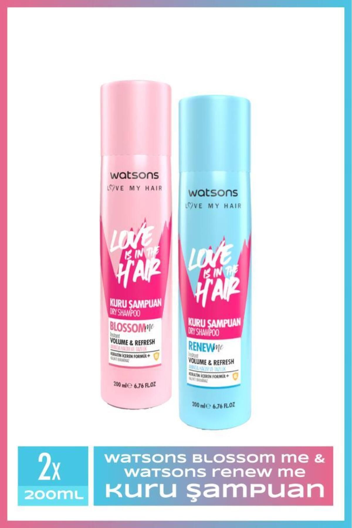 Watsons Renew Me Kuru Şampuan 200 ml + Blossom Me Kuru Şampuan 200 ml