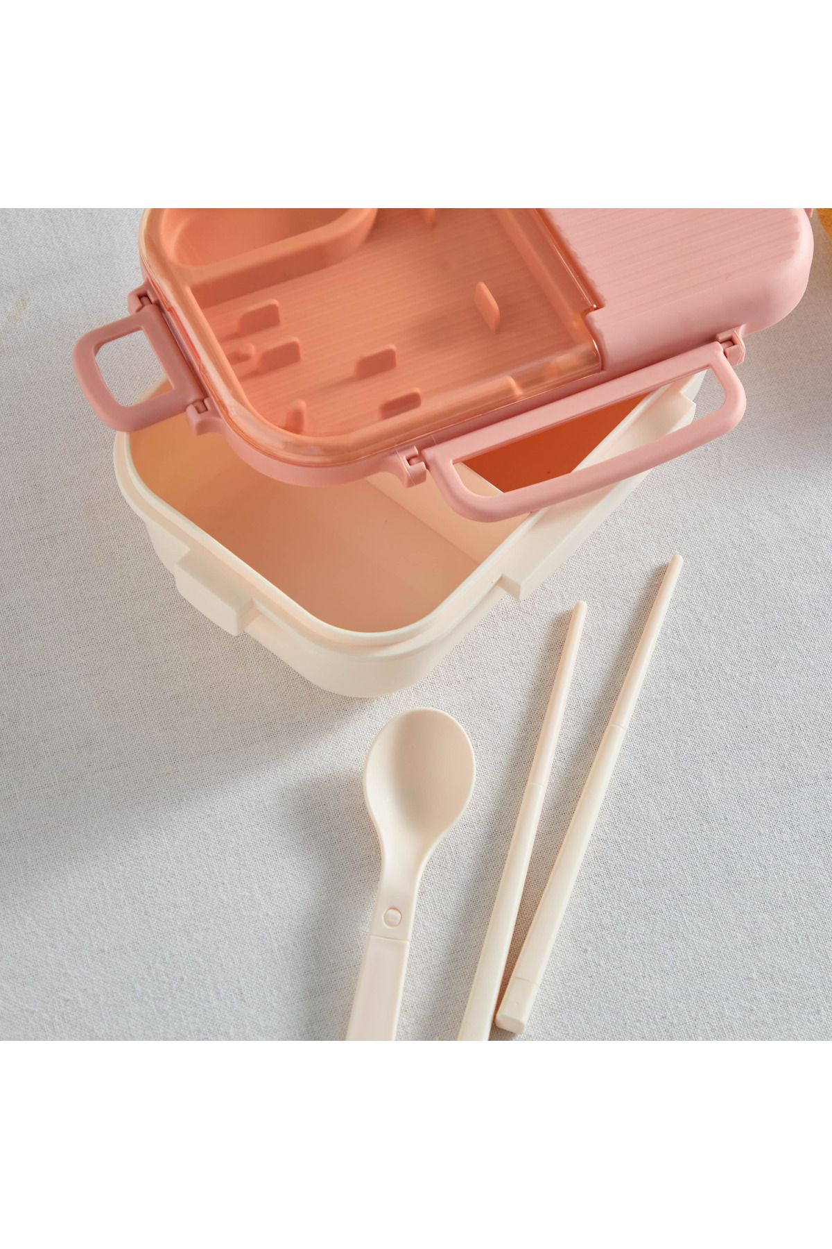 erorex-Neo Sarah 2-Grid Lunch Box with Spoon and Chopsticks - 800 ml 3