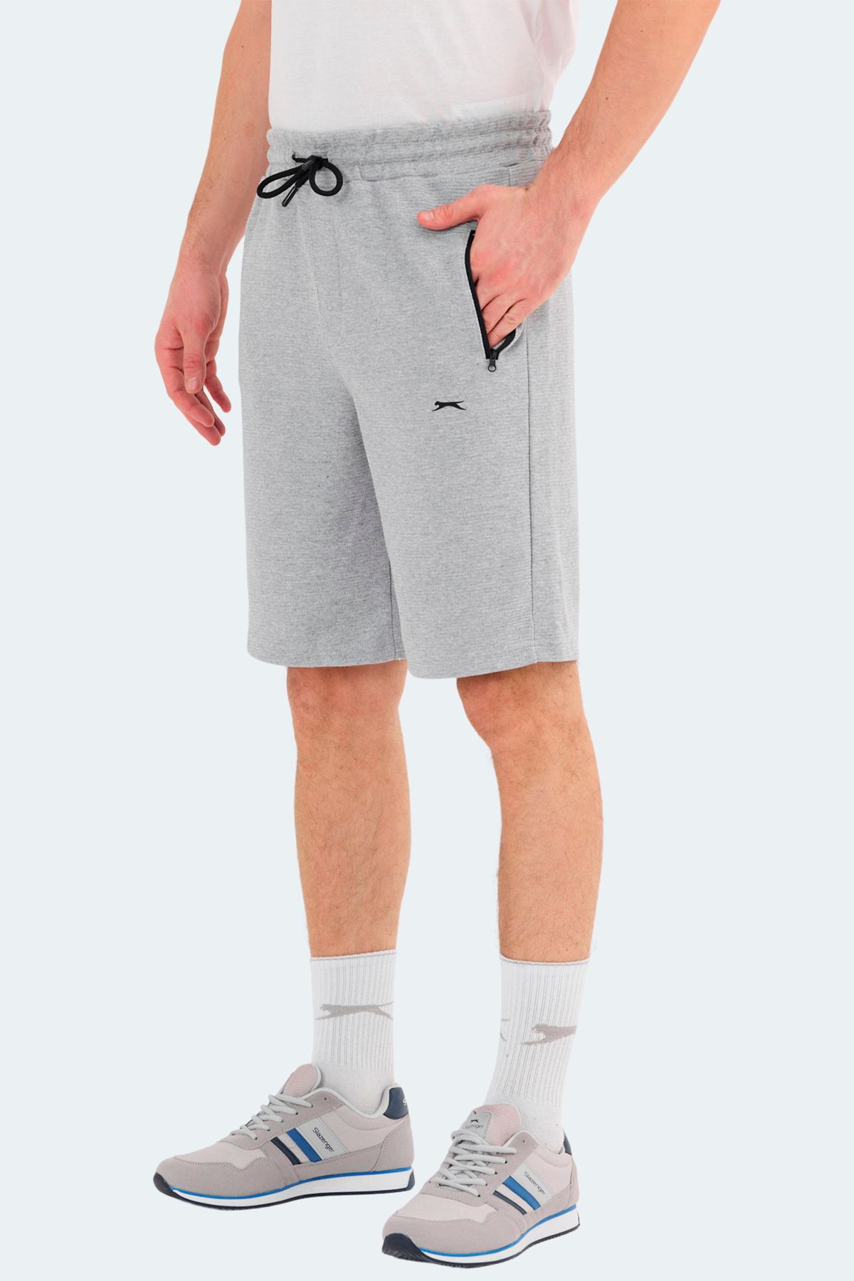 Slazenger-Men's Gray Shorts - Kaarlo 1