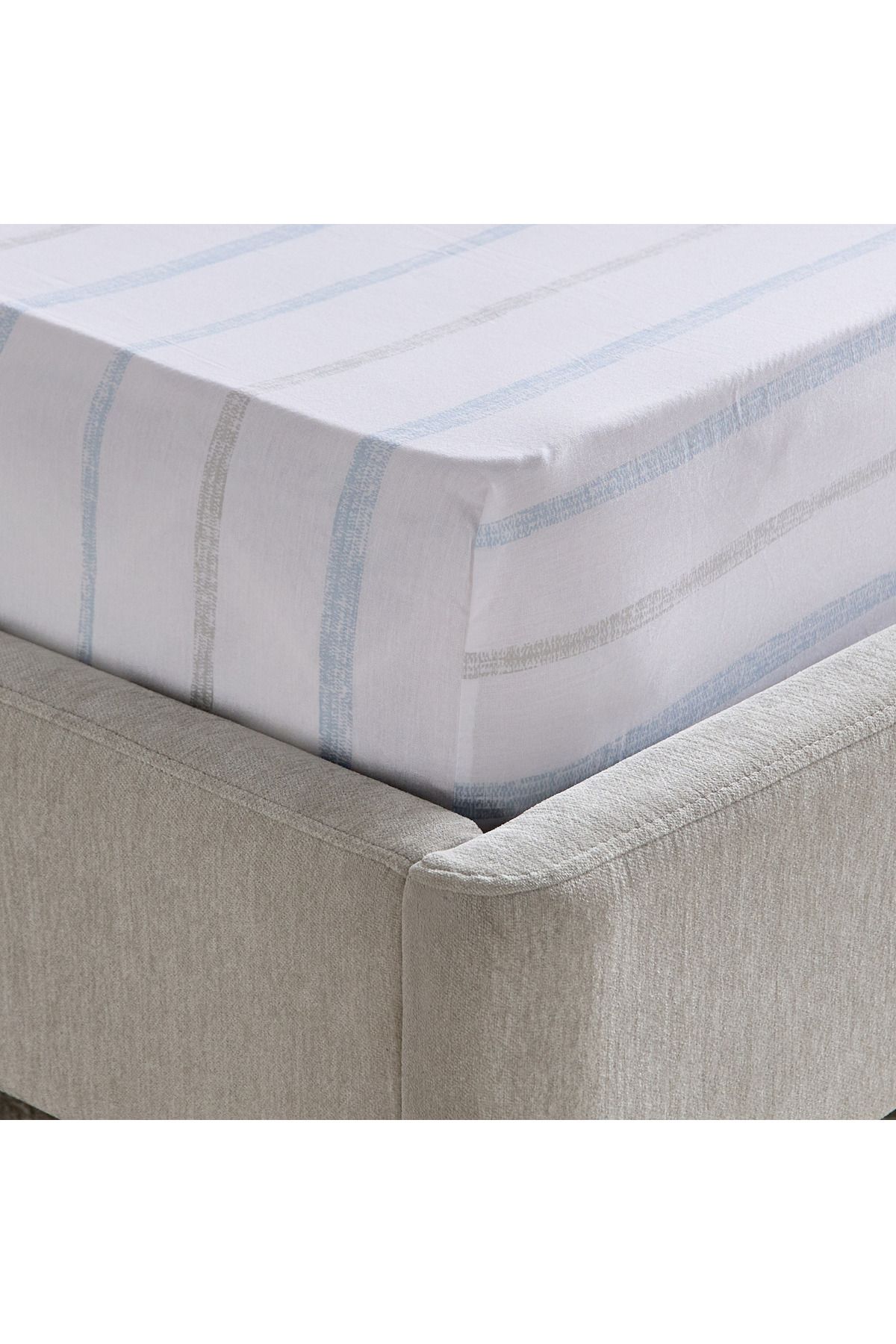 erorex-Aurora Jason Printed Cotton Twin Fitted Sheet - 120x200+33 cm 4