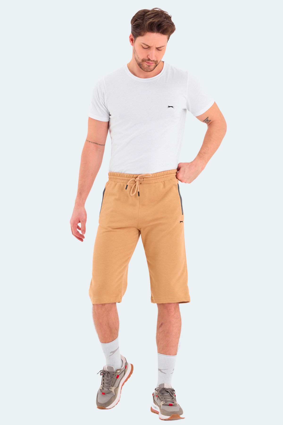 Slazenger-Men's Beige Shorts - Neer 5