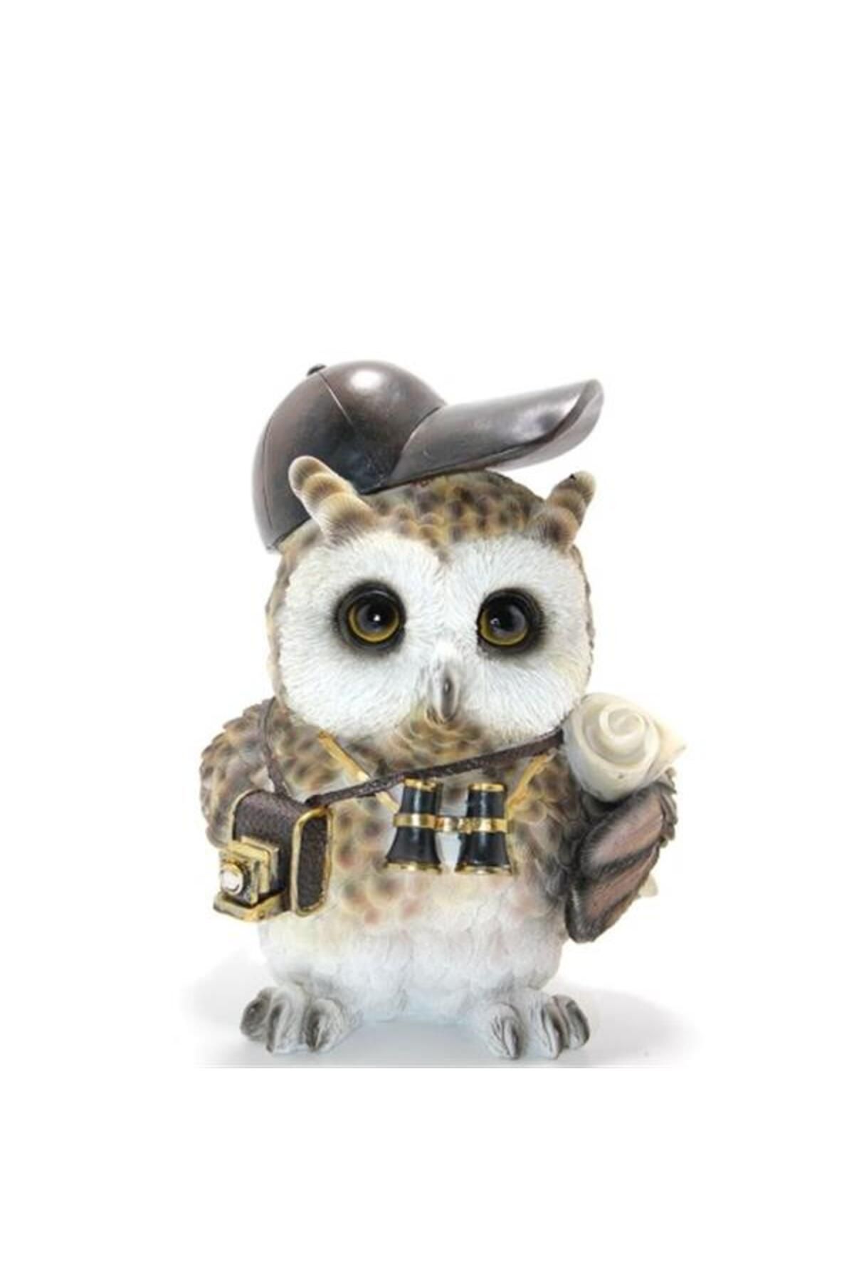 feifei Steampunk Polyester Baykuş Figürü Model 2