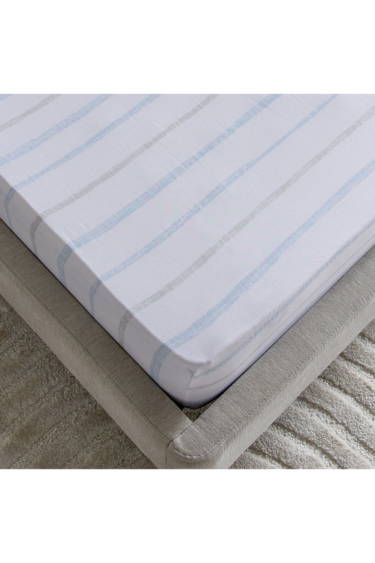 erorex-Aurora Jason Printed Cotton Twin Fitted Sheet - 120x200+33 cm 5