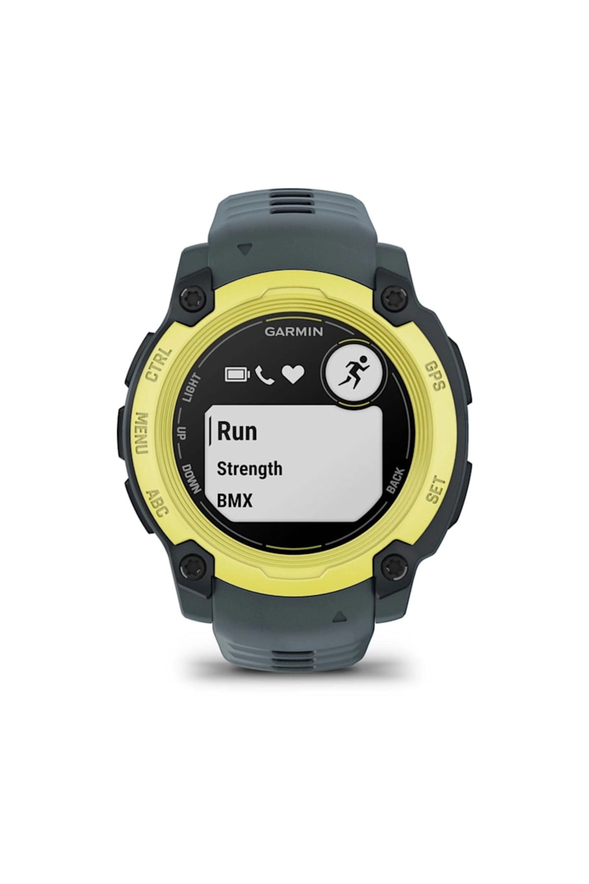 Garmin-ساعة INSTINCT E، مقاس 40 مم، إطار كهربائي باللون الأخضر الليموني مع حزام TWILIGHT، WW 2