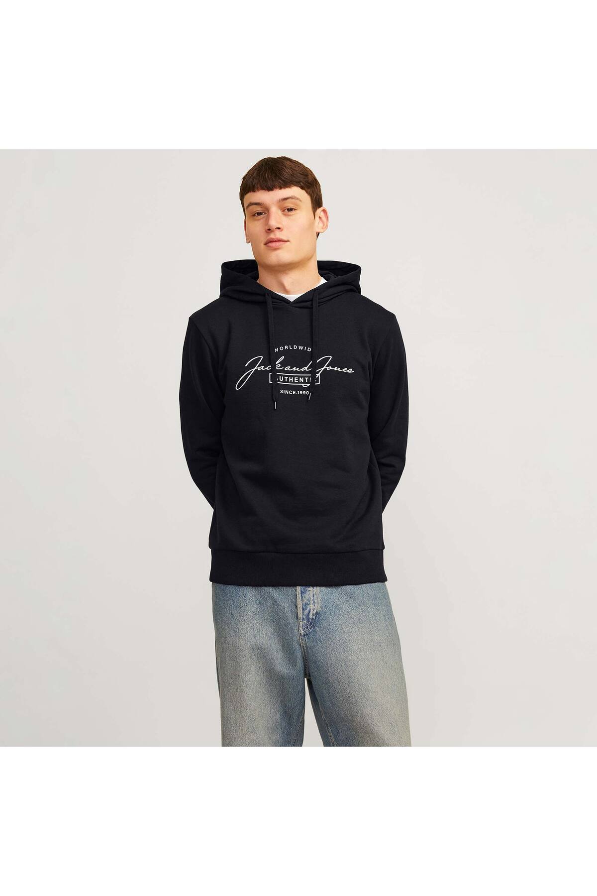 سویشرت مشکی مردانه Ferris (12256838-B) جک اند جونز سویشرت Jack & Jones