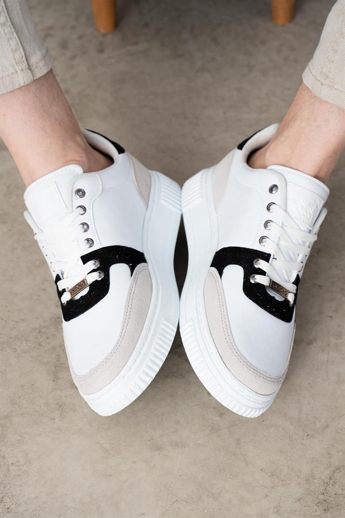 L.A Polo-305 Weiß Eis Schwarz Farbe Weiße Sohle männer Casual Schuhe 3