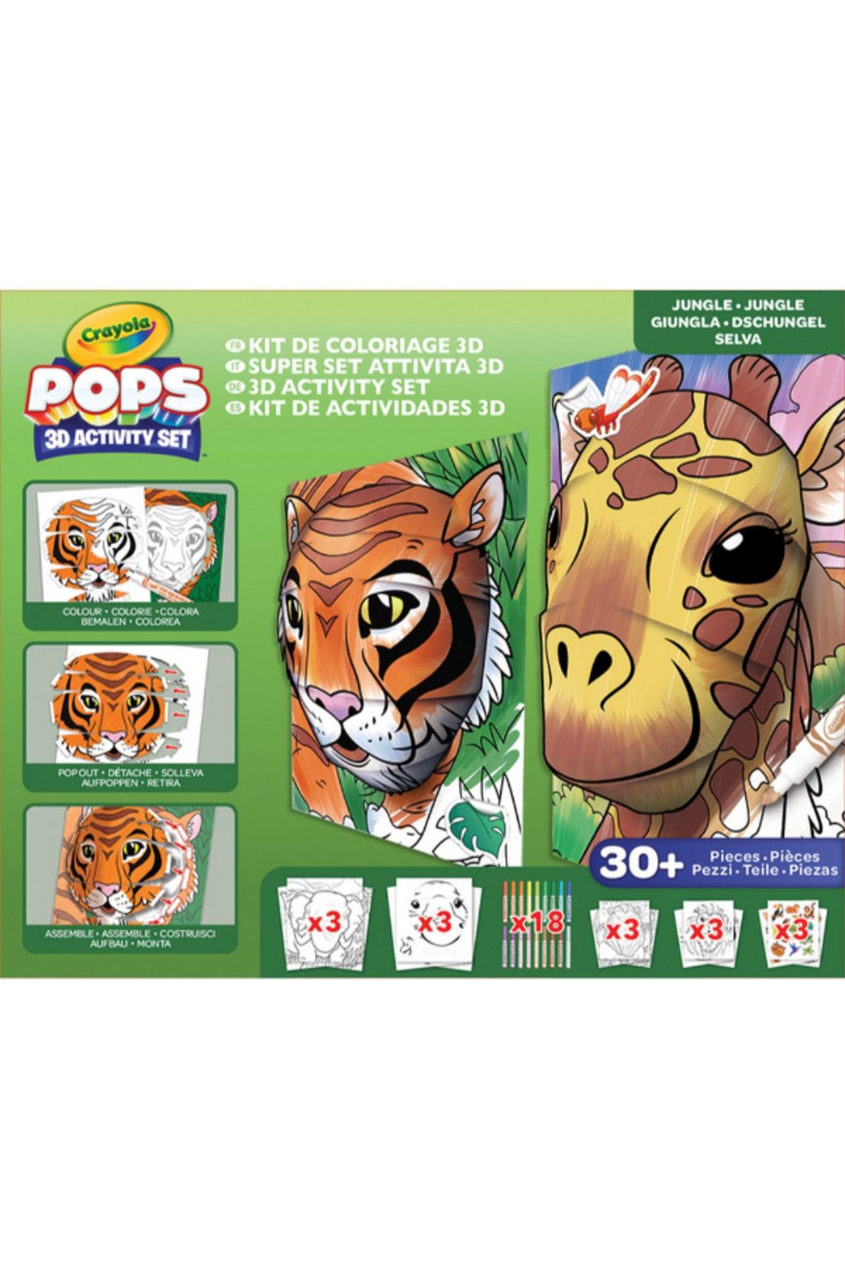Crayola-مجموعة أنشطة الغابة ثلاثية الأبعاد من بوبس 4