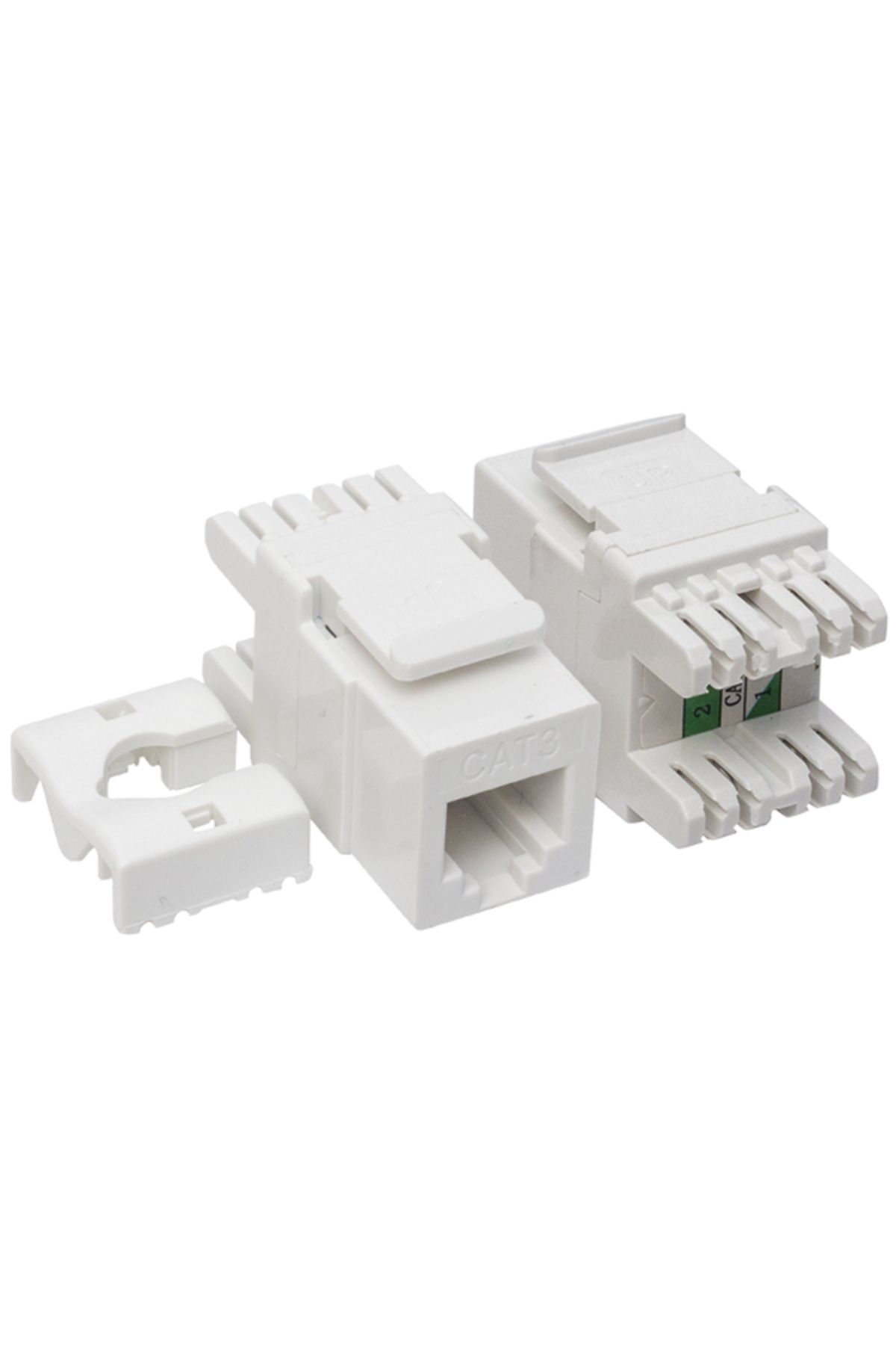 ELEKTROMER Rj 45 Cat3 Şase 180 Derece Keystone Jack