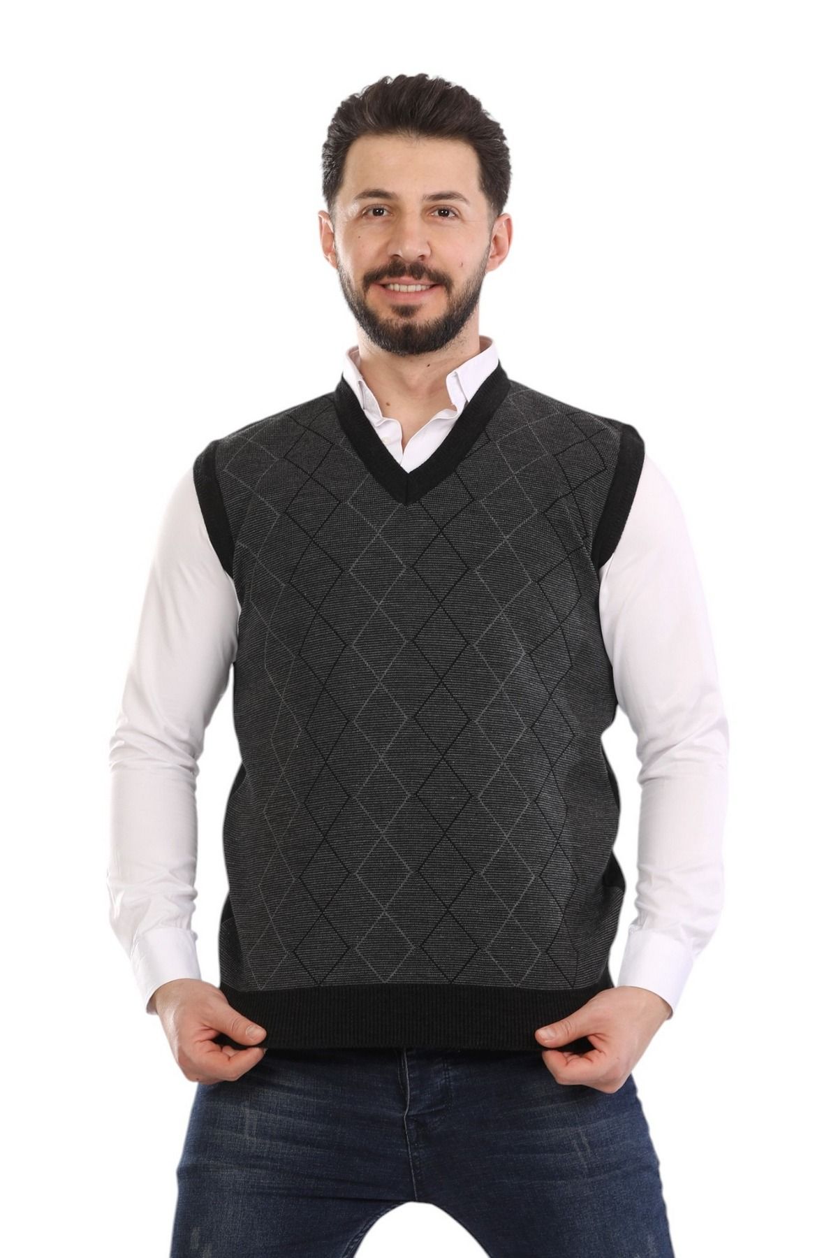 HEDEFNUR TEKSTİL-Adult Dad Ornament - Men's Patterned Sweater 1