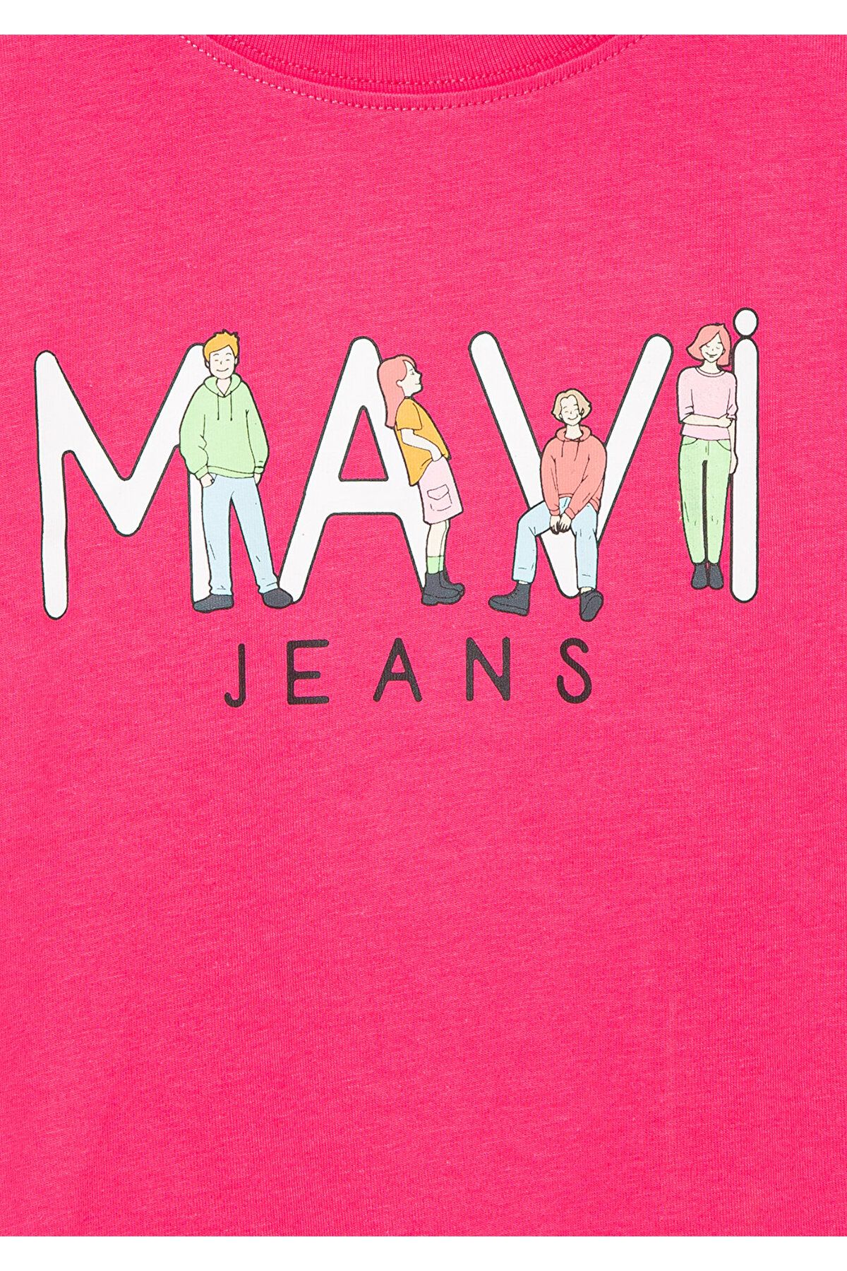 Mavi-Jeans Printed Pink T-Shirt Loose Fit / Loose Relaxed Cut 7610286 -71111 3