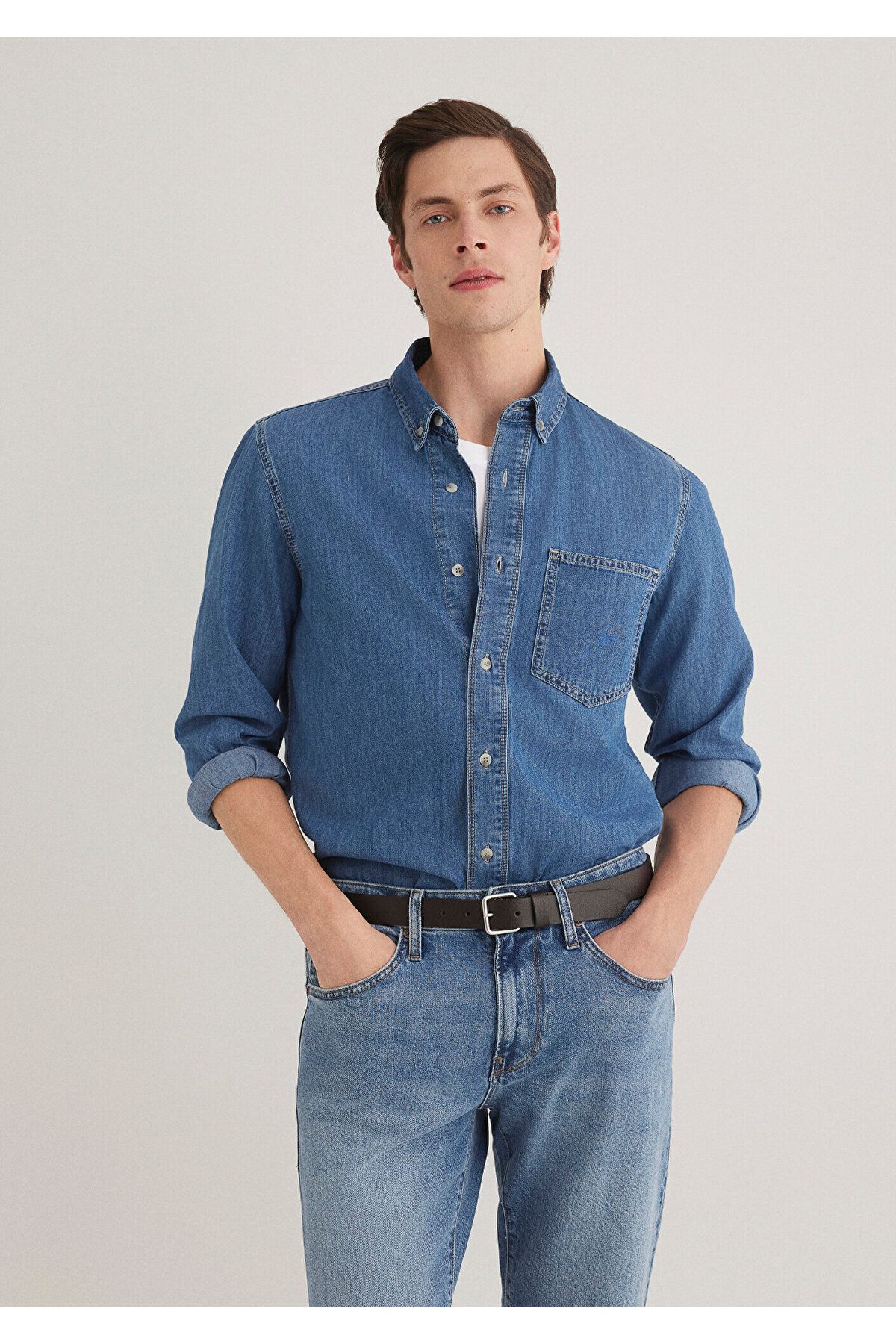 Mavi-Jayden Classic Denim Indigókék Jean ing Normál Fit 0211065 -89294 3