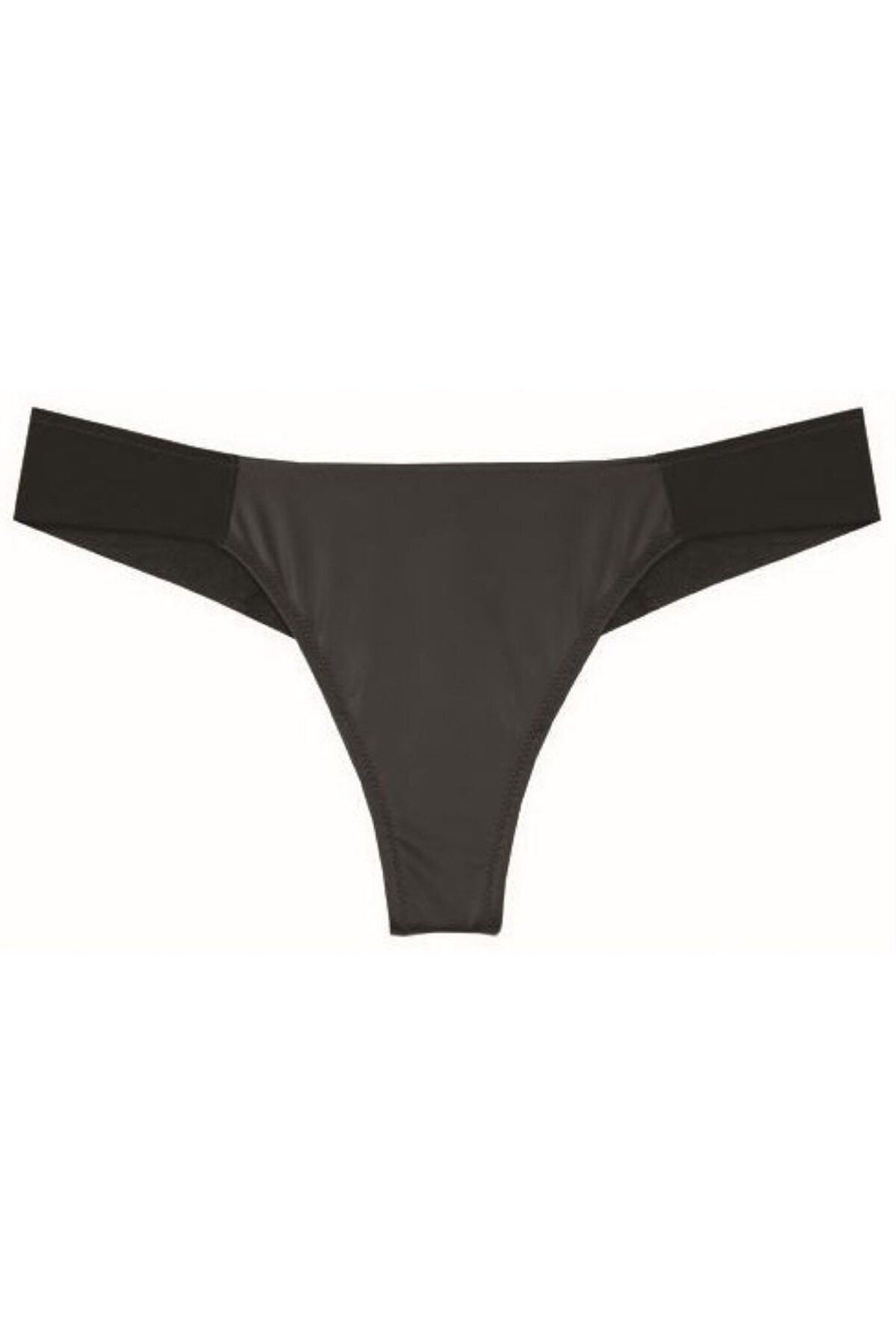 Magic Form-459 Brazilian String Panties with Leather Fabric - Black 1