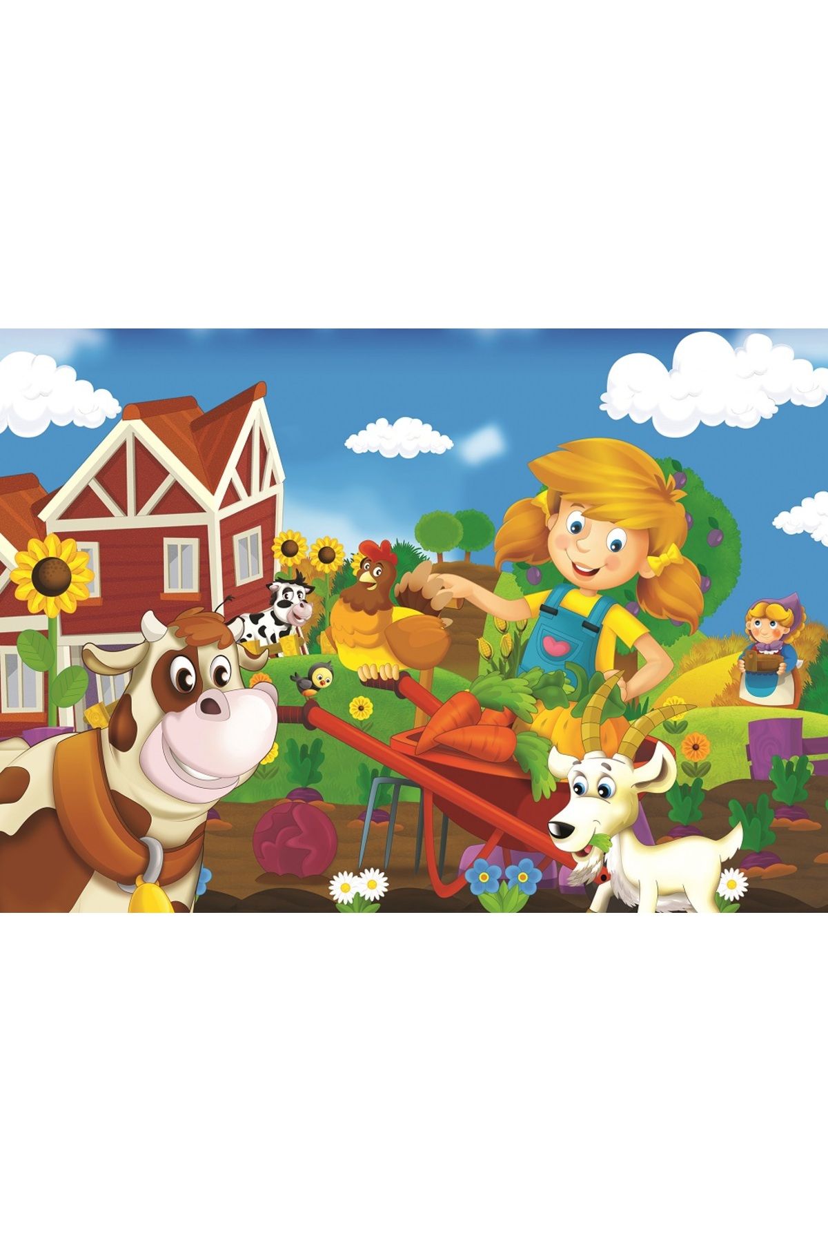 Art Puzzle-لغز فني للأطفال لفتاة المزرعة - 35 60 قطعة 3
