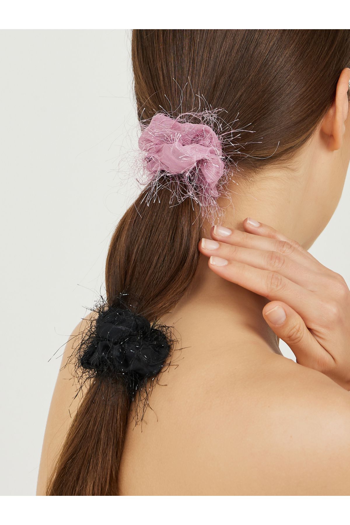 Styli-Set of 2 - Frayed Hair Scrunchies 2