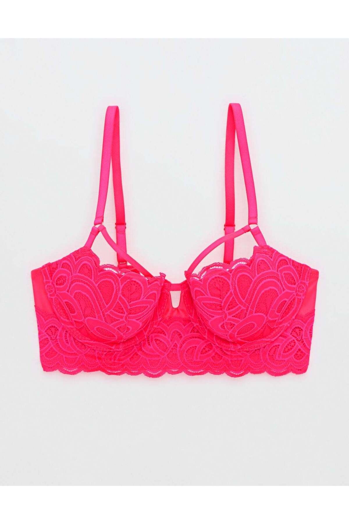 AMERICAN EAGLE-Aerie Show Off Balconette Rooftop Garden Lace Bra 4