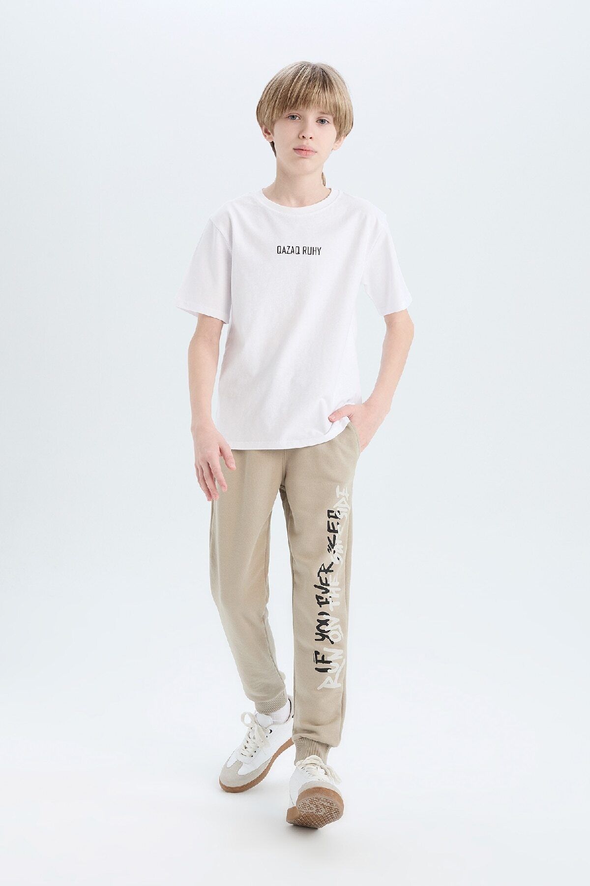 DeFacto-Boy's Stretchy Waisted Printed Sweatpants D9997A825Sp 2