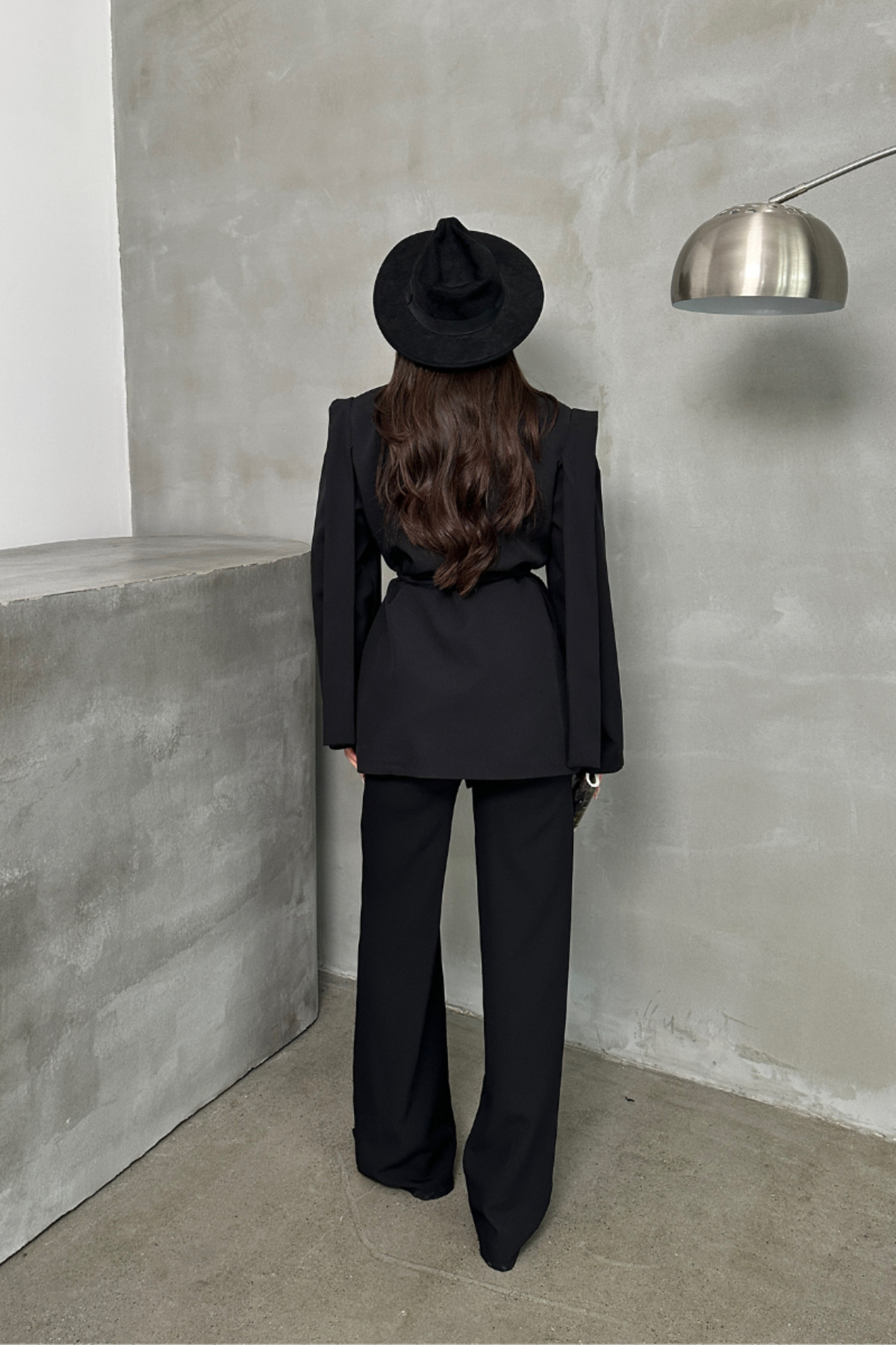 msm fashion-Übergroßer Damen-Blazer – mit Gürtel und Schulterdetail 8