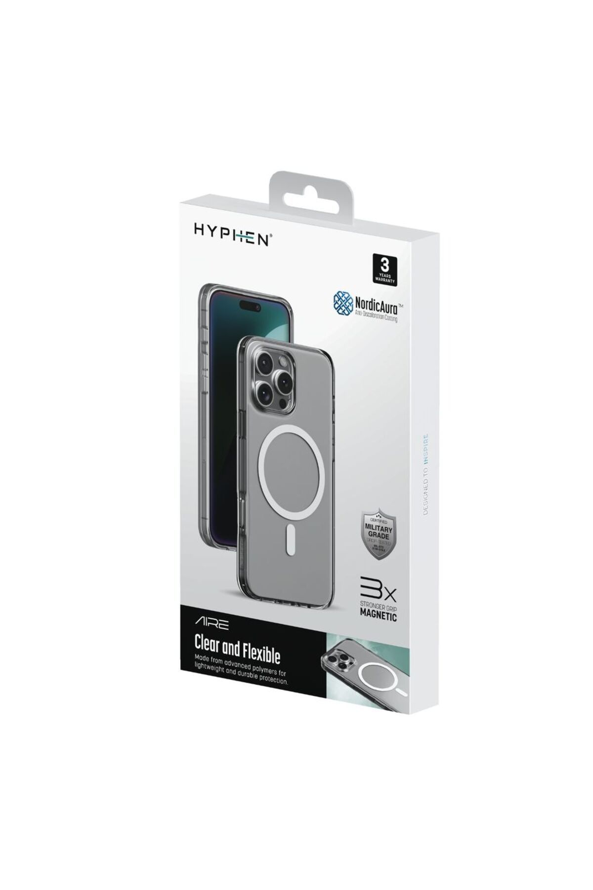 HYPHEN-جراب AIRE MagSafe الشفاف - iPhone 16 Pro Max - جراب تم اختباره ضد السقوط بدرجة عسكرية 6.9 8