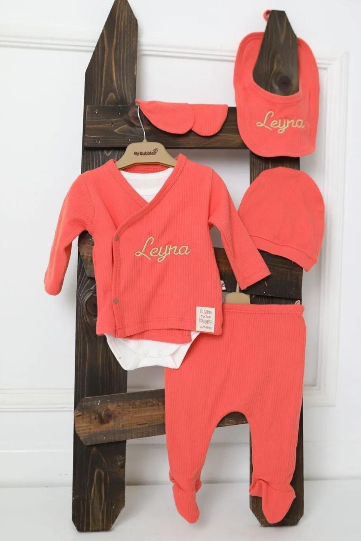 tinykiddesign Zıbın Seti Yeni Doğan Hediyelik Zıbın Seti 6 Parça Narçiçeği Istediğiniz Ismi Nakışla Yazıyoruz fotoğrafı 3 (önizleme)