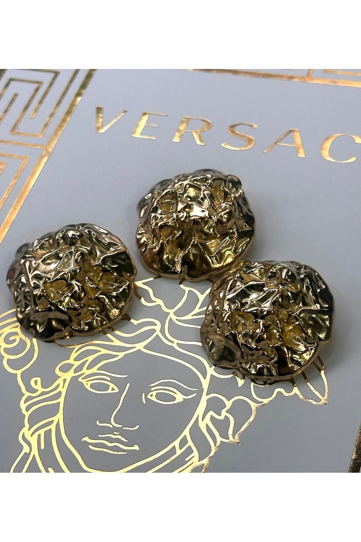 ODDA TASARIM ATÖLYESİ-New Collection Extra Large Size Z.A.R.A Model Gold Button Set(3.3cm) 2