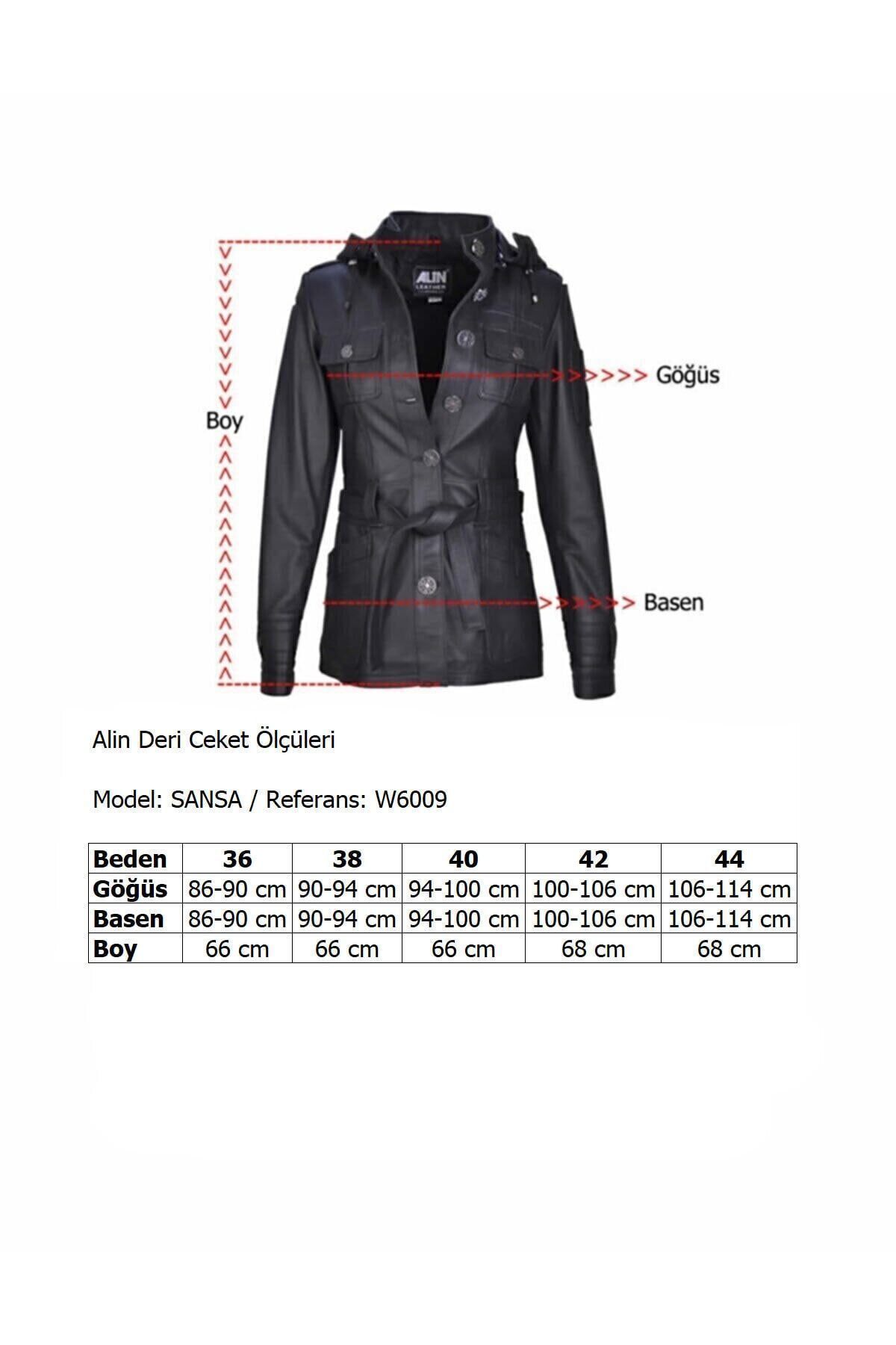 ALİN-Sansa Women's Hooded Wax Brown Genuine Leather Jacket W6009R 3