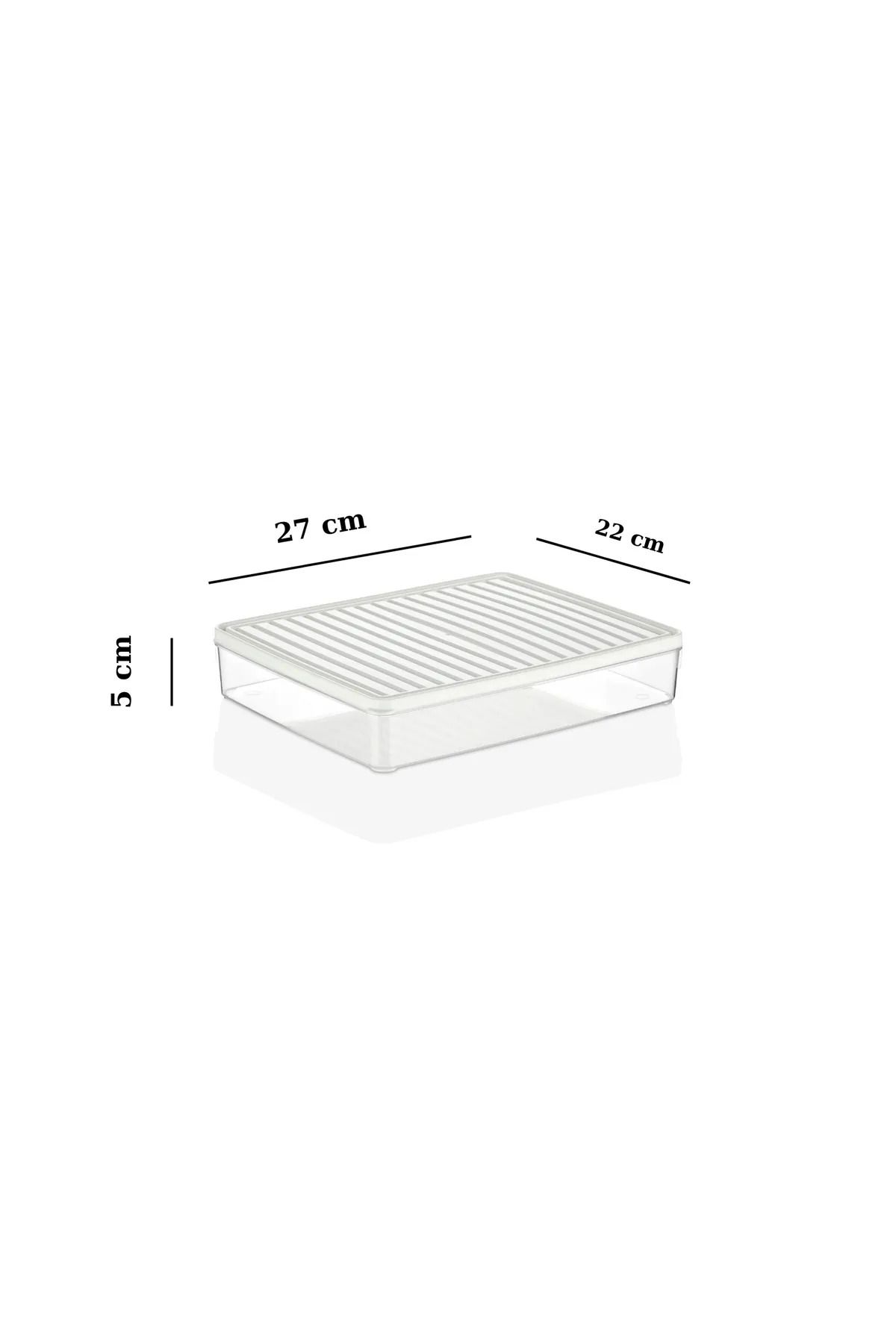MHK Collection-Set of 3 Transparent Storage Containers with Lids (2 Small, 1 Large) 3