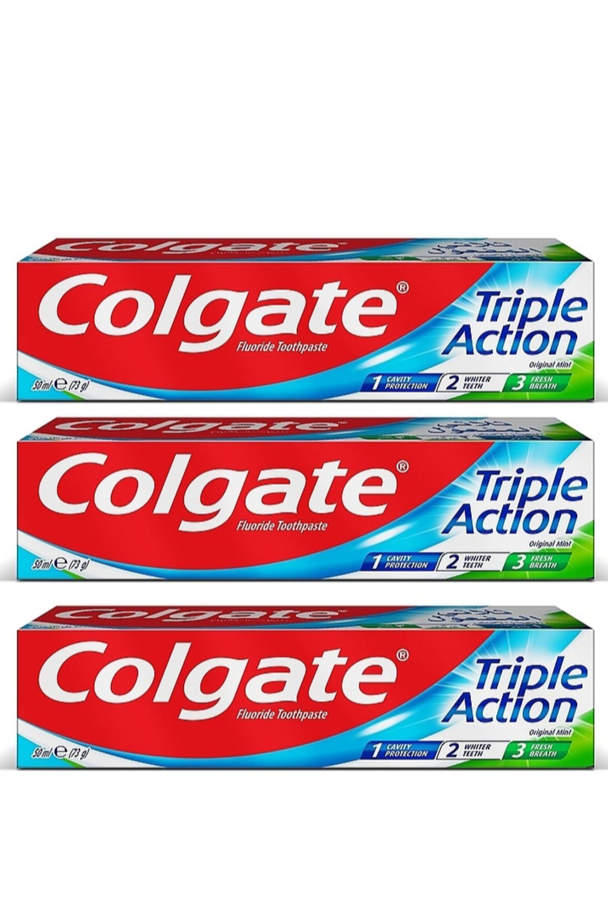 Colgate-معجون أسنان تريبل أكشن 50 مل × 3 1