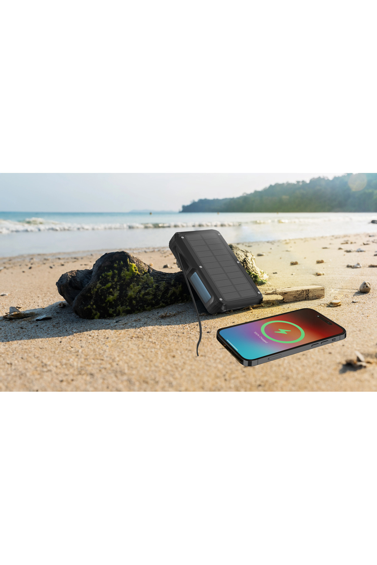 Powerology-27000Mah Power Bank With Led Built-In Retractable Type-C Cable 15W Wireless Ch 4