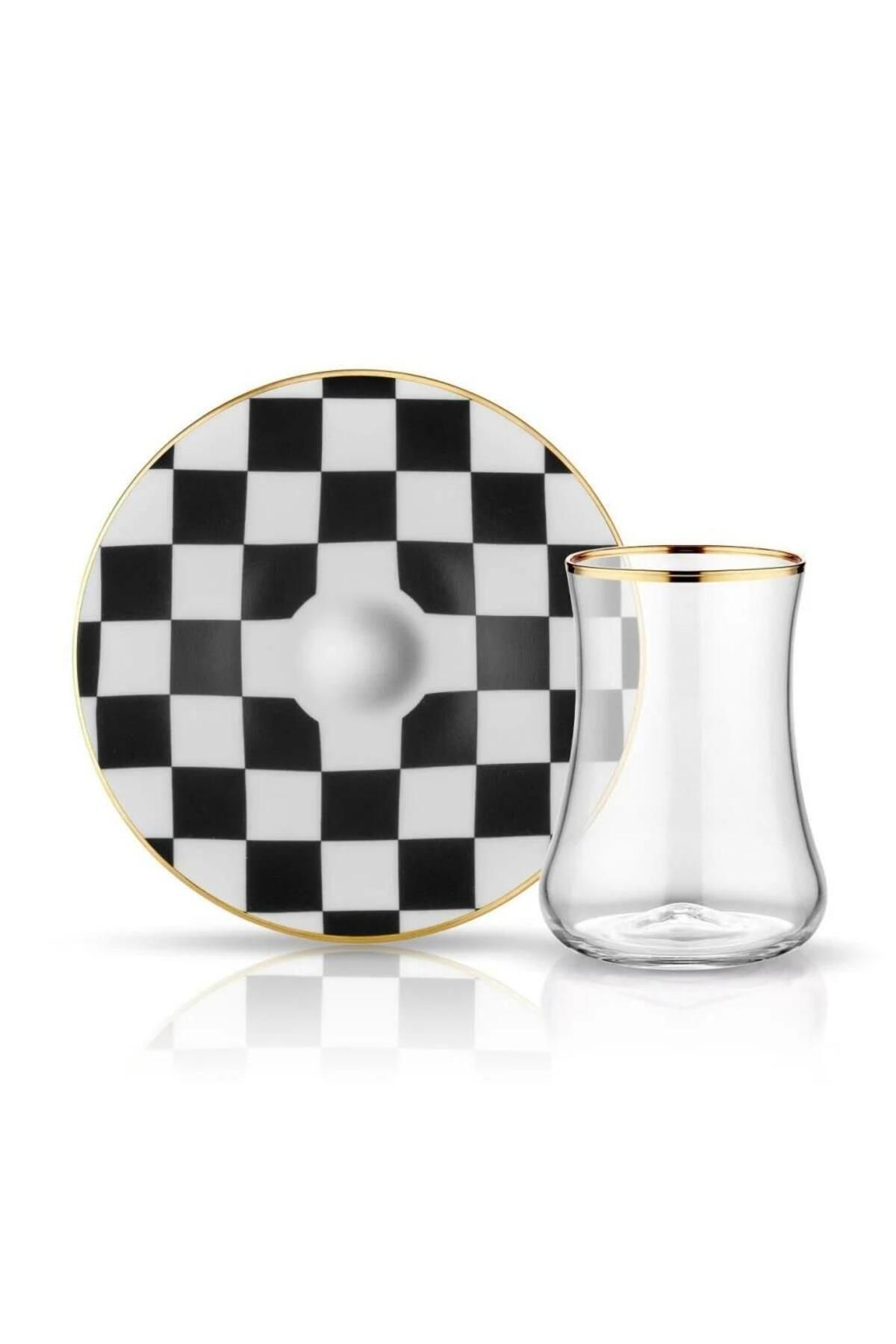 ÇIRPAN EV-1 Person Collection Dervi̇şh Checkers Tea Set 1