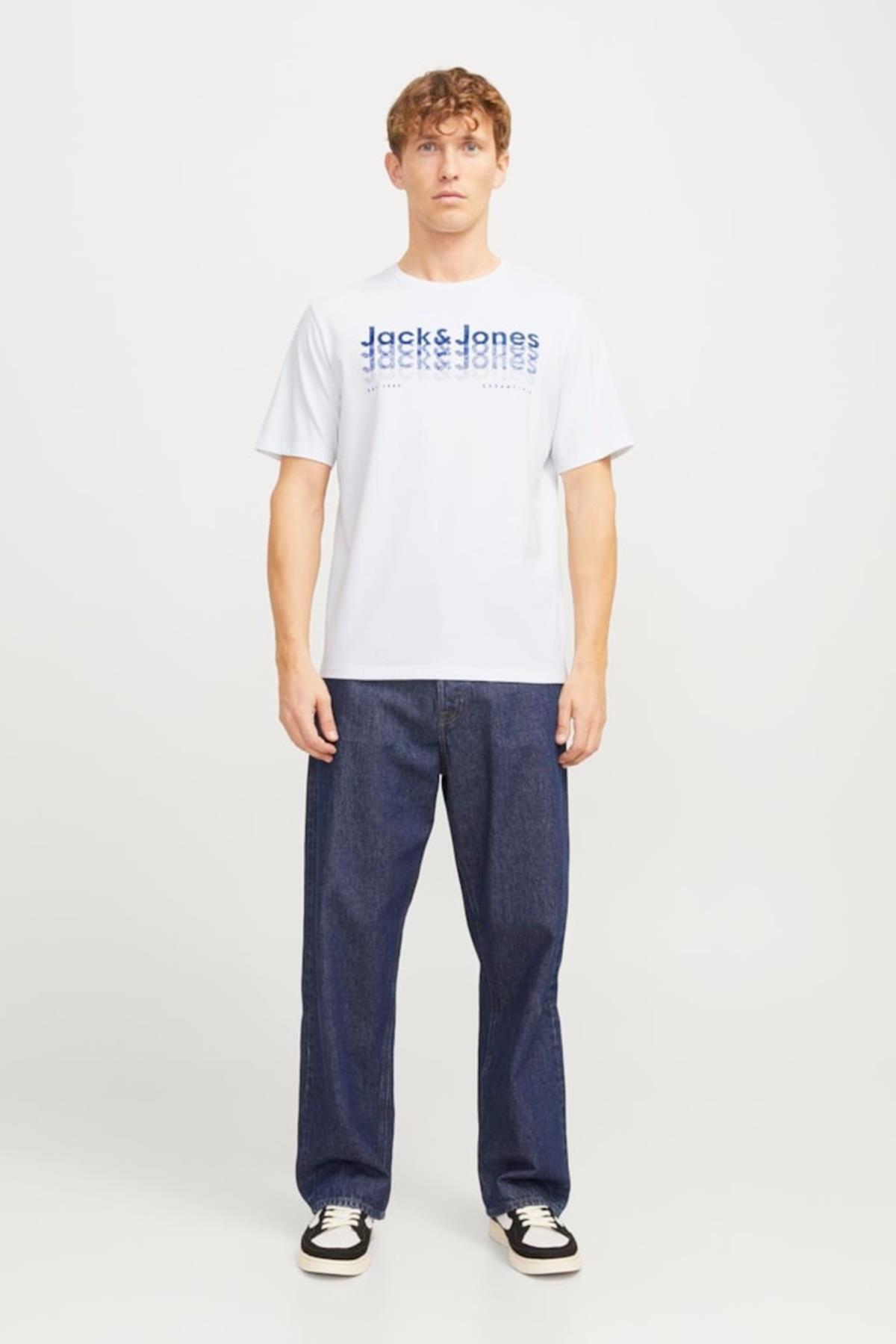 تی‌شرت یقه گرد JJTEX مدل SS جک اند جونز تی شرت Jack & Jones