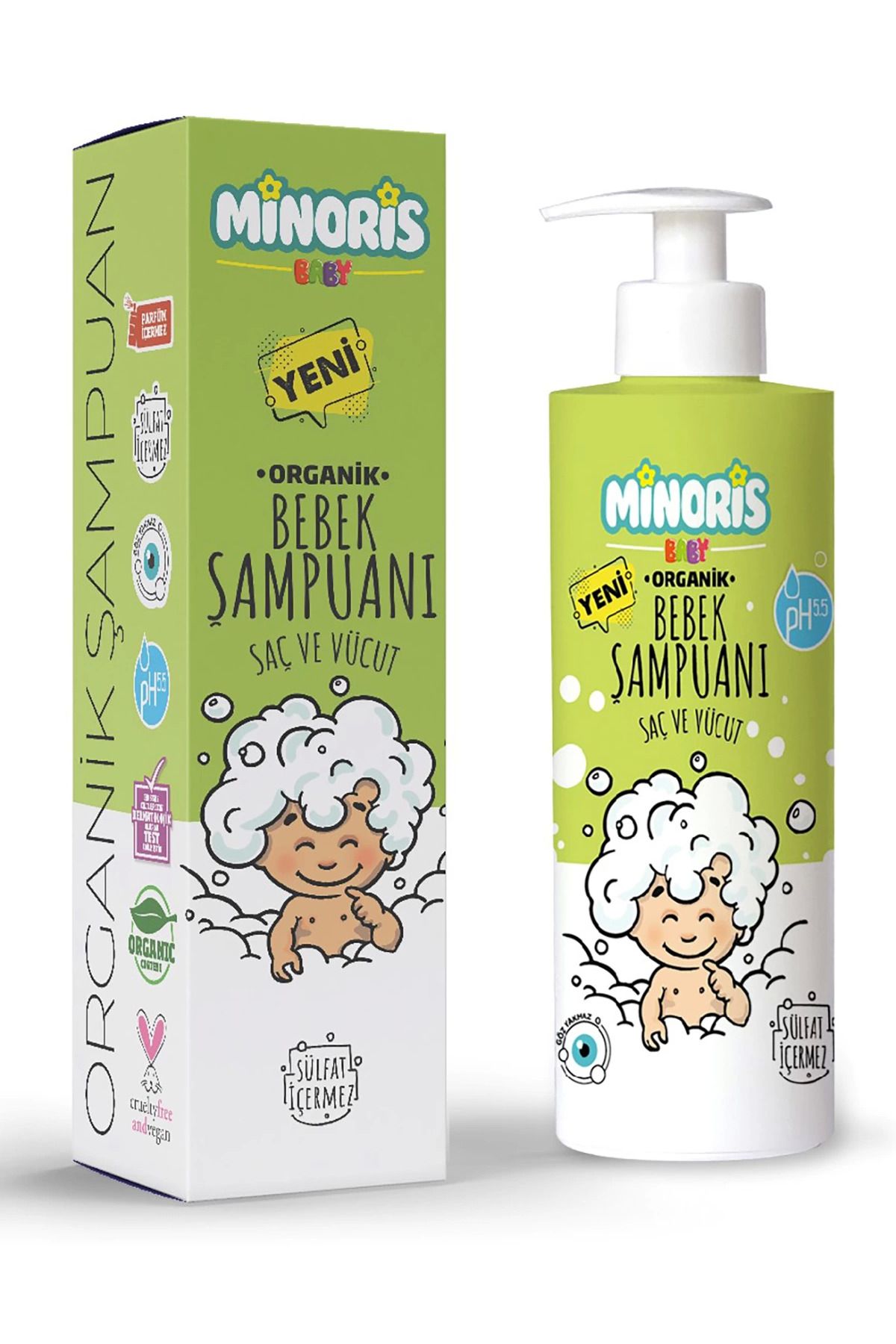 DENİZ Baby Organik Bebek Saç Ve Vücut Şampuanı 400Ml